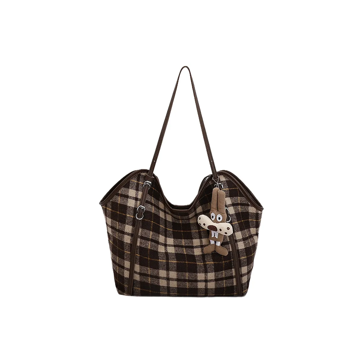 Champion Cub Ткань Сумка через плечо Стандартная Женская Коричневая Клетка Зеленая Клетка Кофейно-Коричневая Леопард с принтом