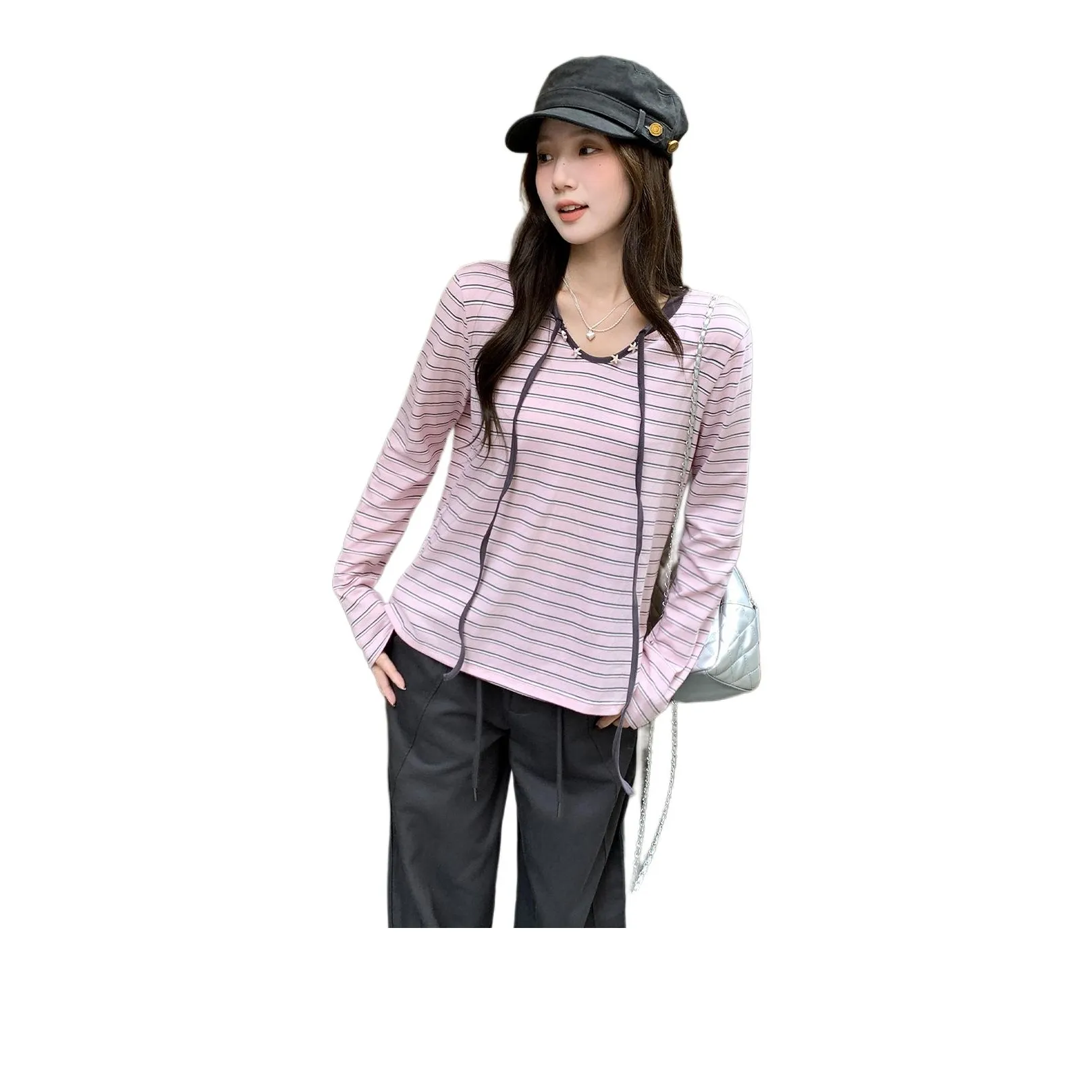 TELENT Розовые полосы Унисекс Майки под одежду