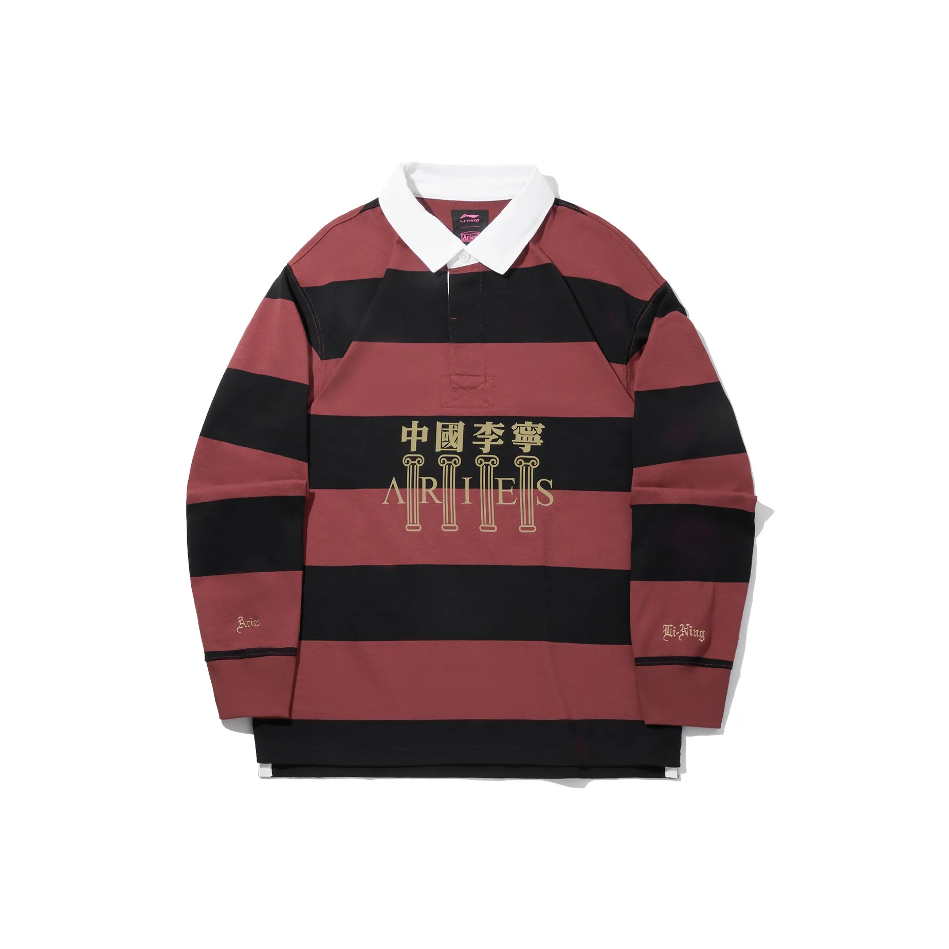 Подкладка Черный Красный Ткань окрашенная в пряжу Мужская Поло