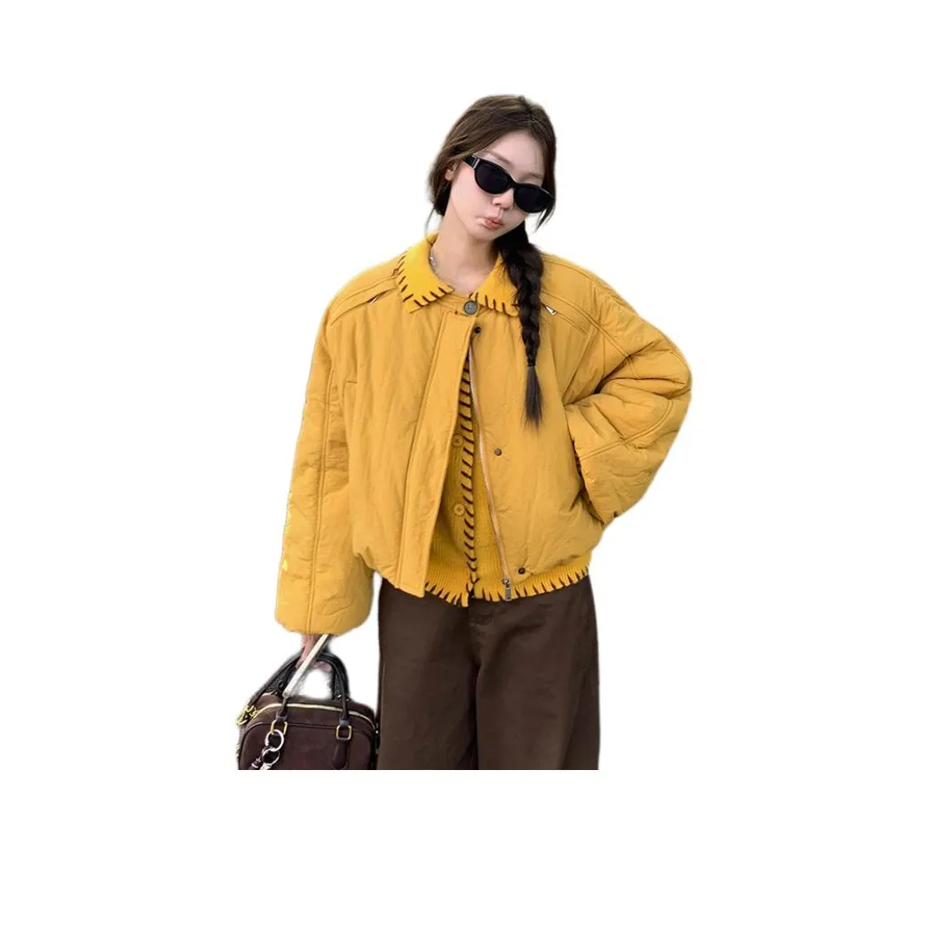 MDEHT Желтый Женские пуховики