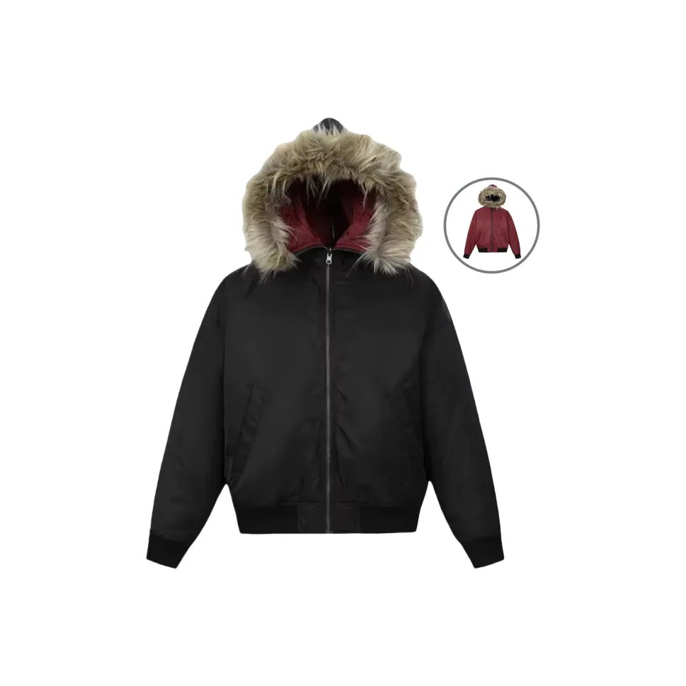 CAT'S PAW Черный Красный Унисекс Пуховики