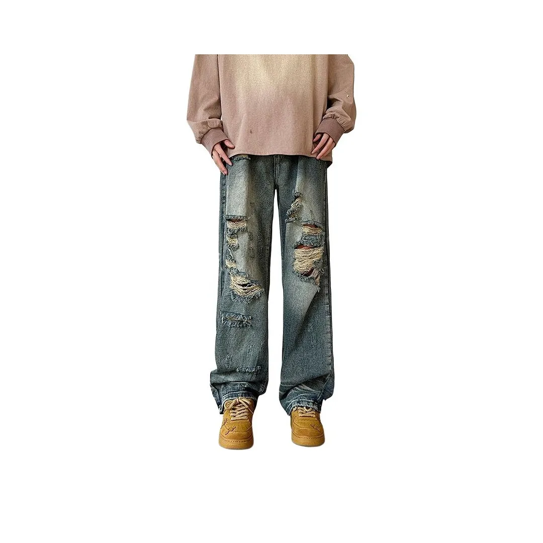 NVRFRGT Винтажные синие унисекс джинсы