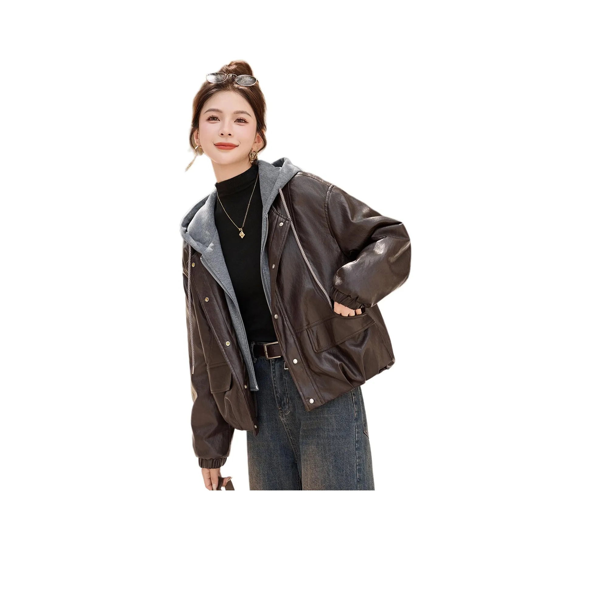 Куртка из кожи Kangaroo женская