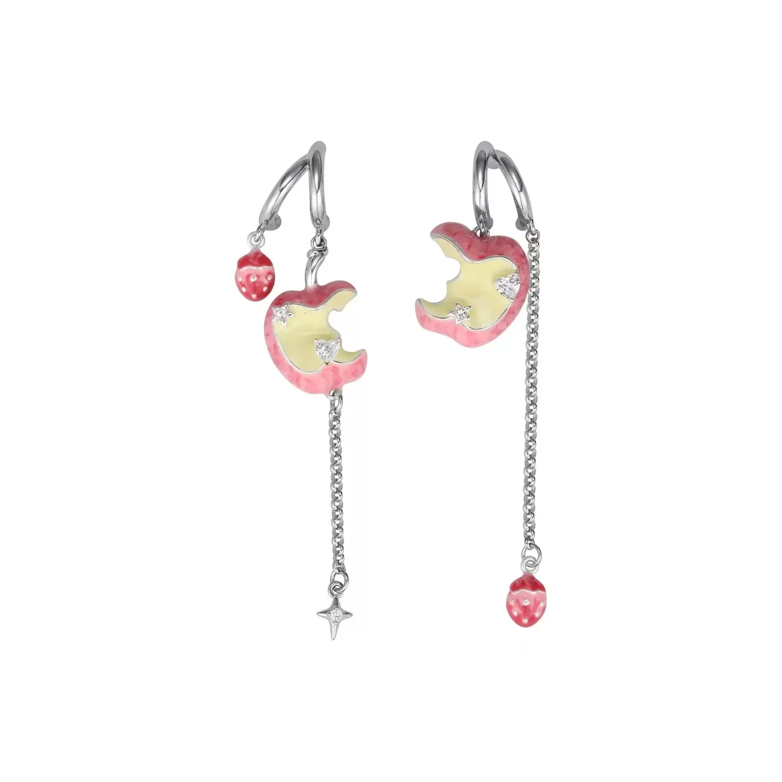 ZWU Сплав Капля Глазурь Серьги с Цирконом Женские