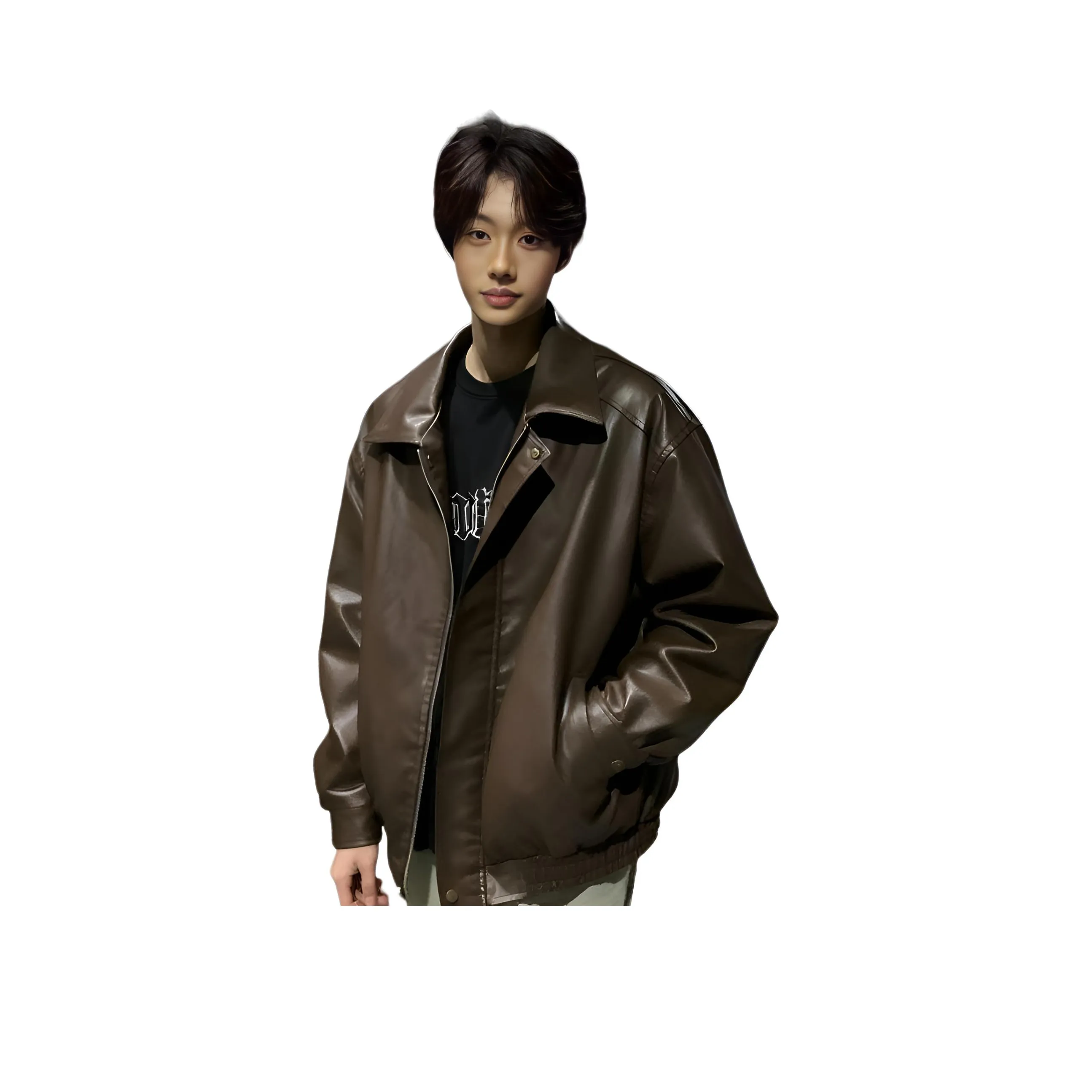 GUHUO Унисекс Кожаные куртки