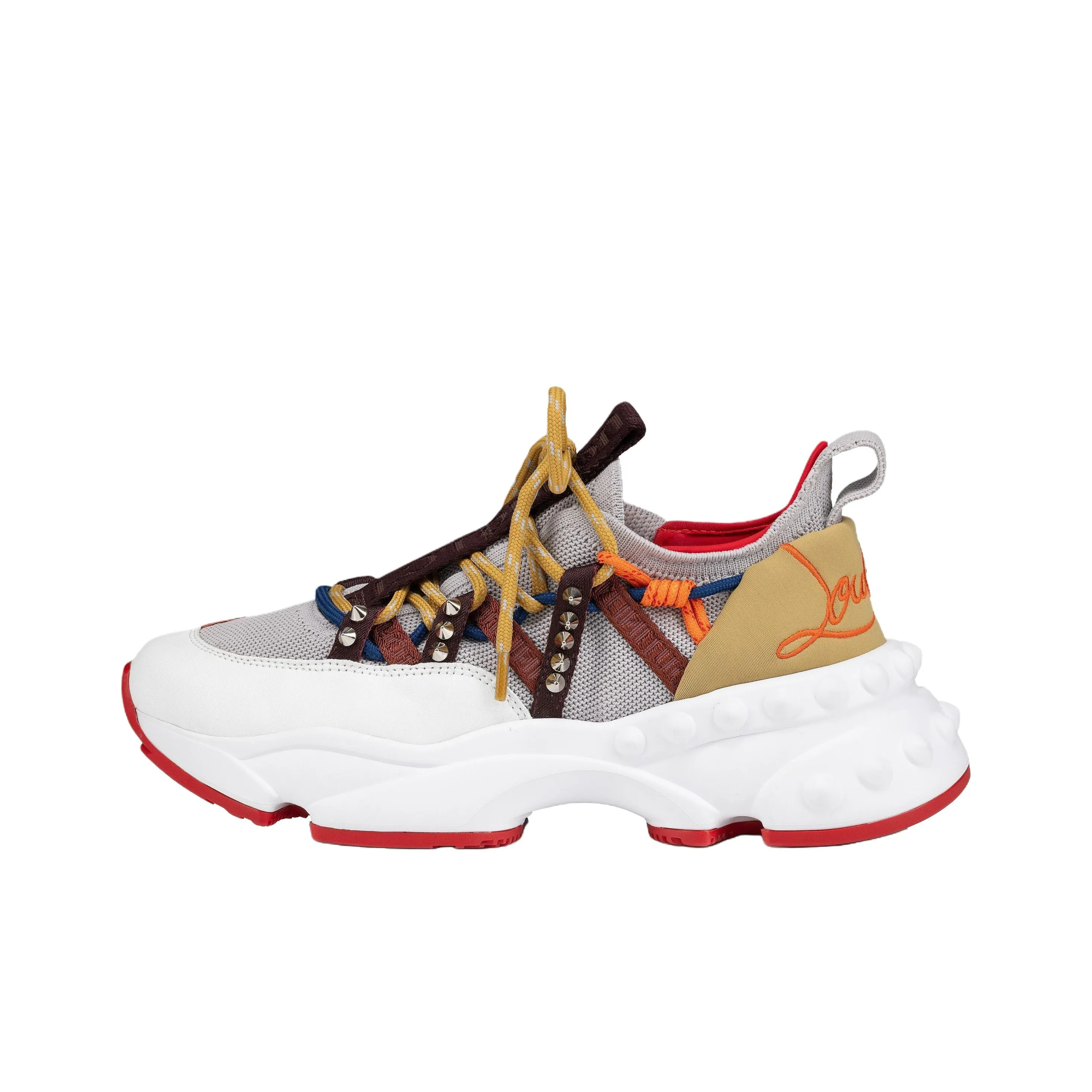 Christian Louboutin Casual Shoes Men Low Top Gray
