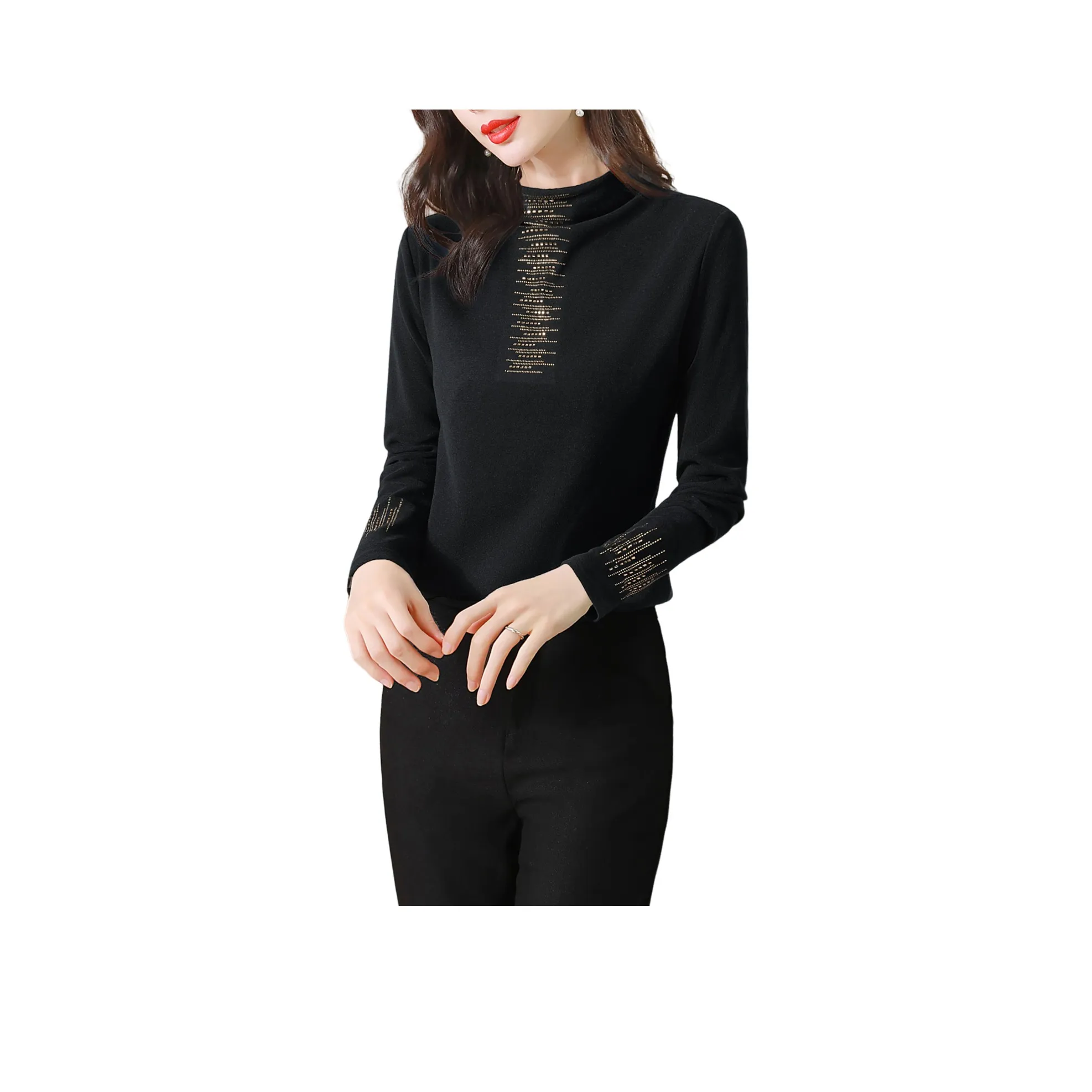 SIBAISHE Черные Женские T-рубашки