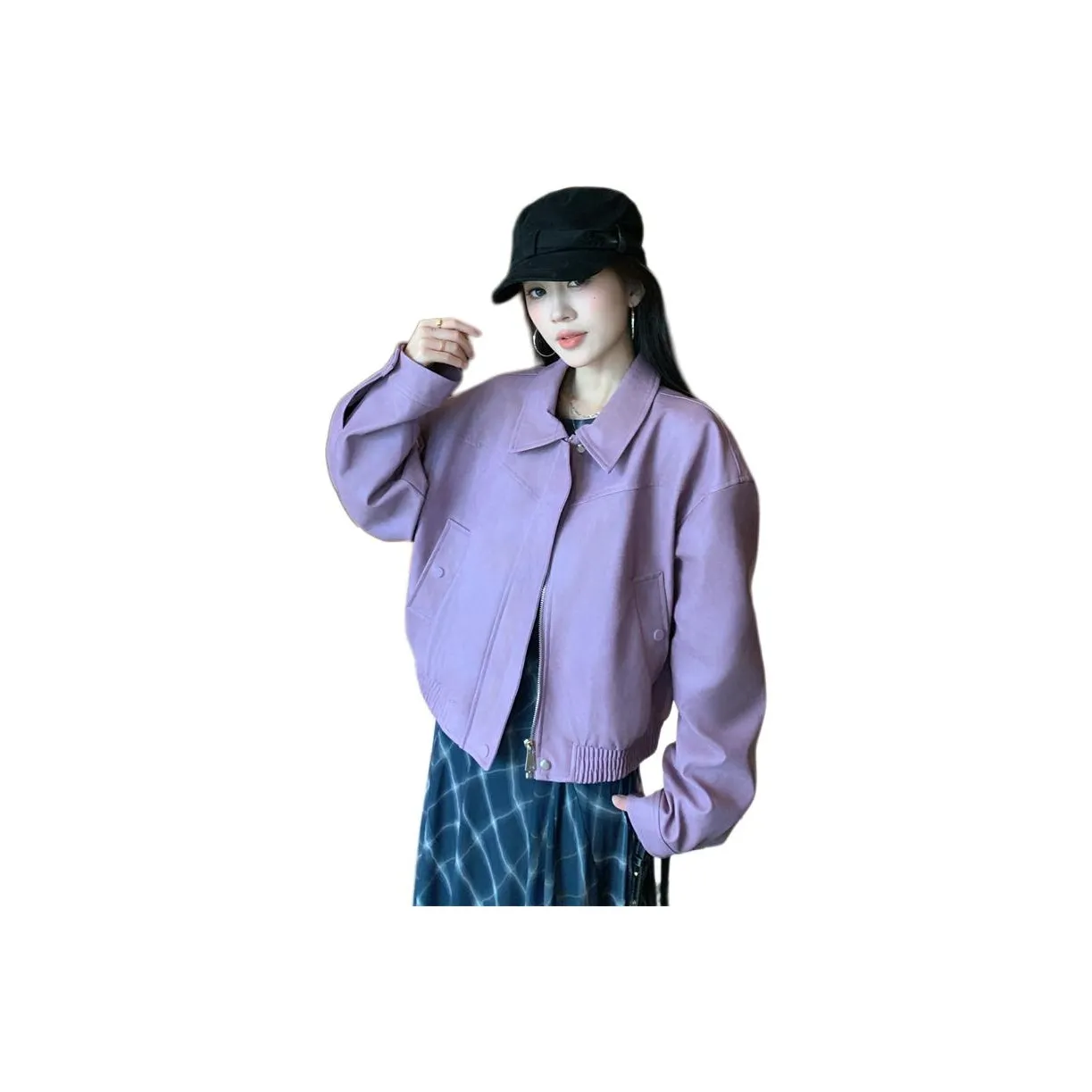 GUOZHEN Фиолетовый Женские Куртки