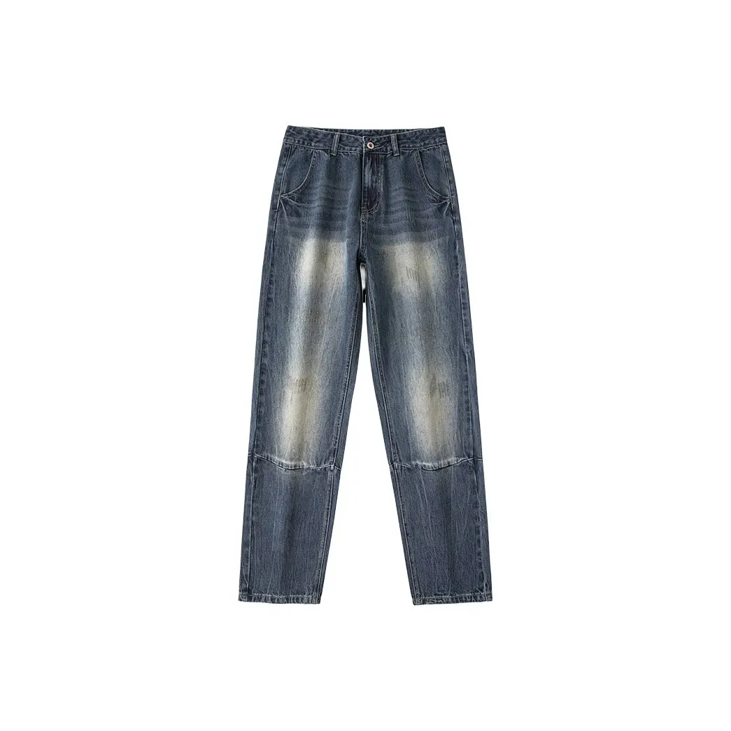 UKTK Винтажные синие мужские джинсы