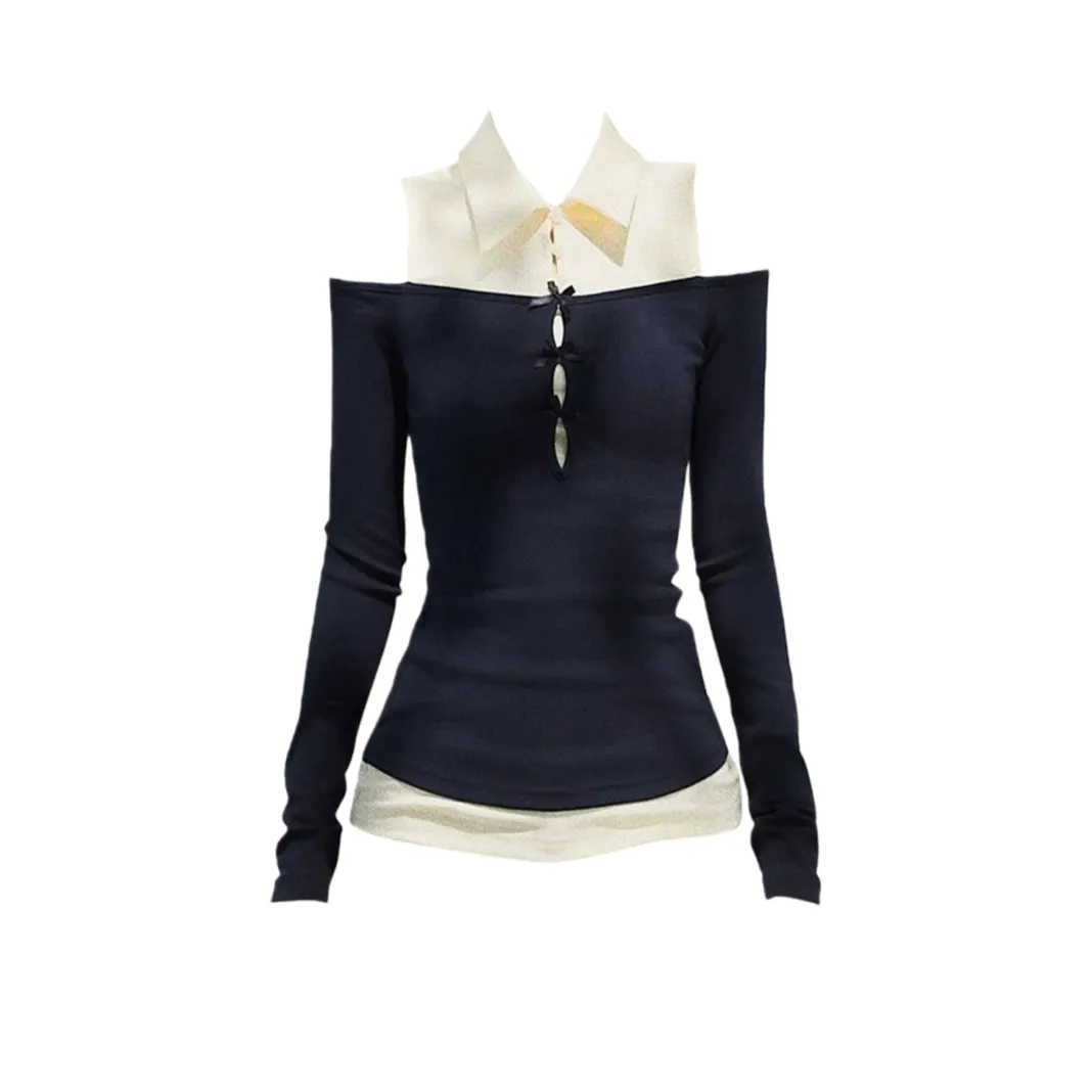 EVPGB Темно-синие женские футболки