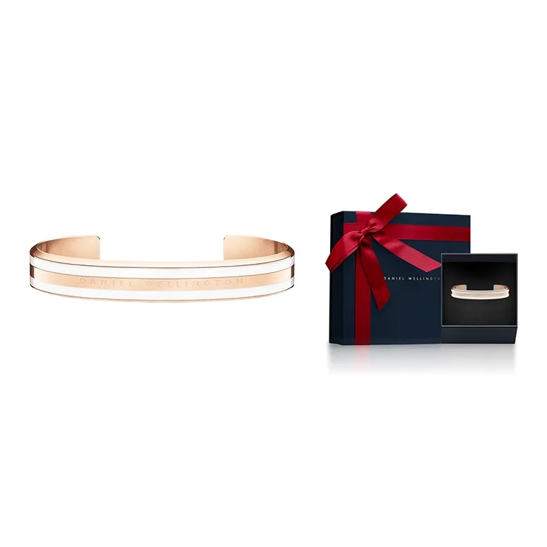 Daniel Wellington Alloy Bangles Unisex Porcelain White Rose Gold Daniel Wellington Сплав Браслеты Унисекс Фарфор Белый Розовое Золото