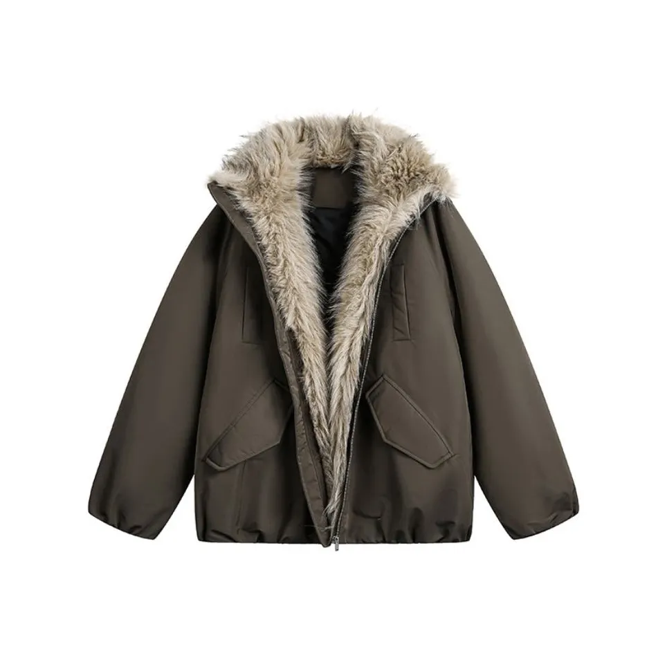 BABUGGE Армейский зеленый [Премиум] Женские пуховики