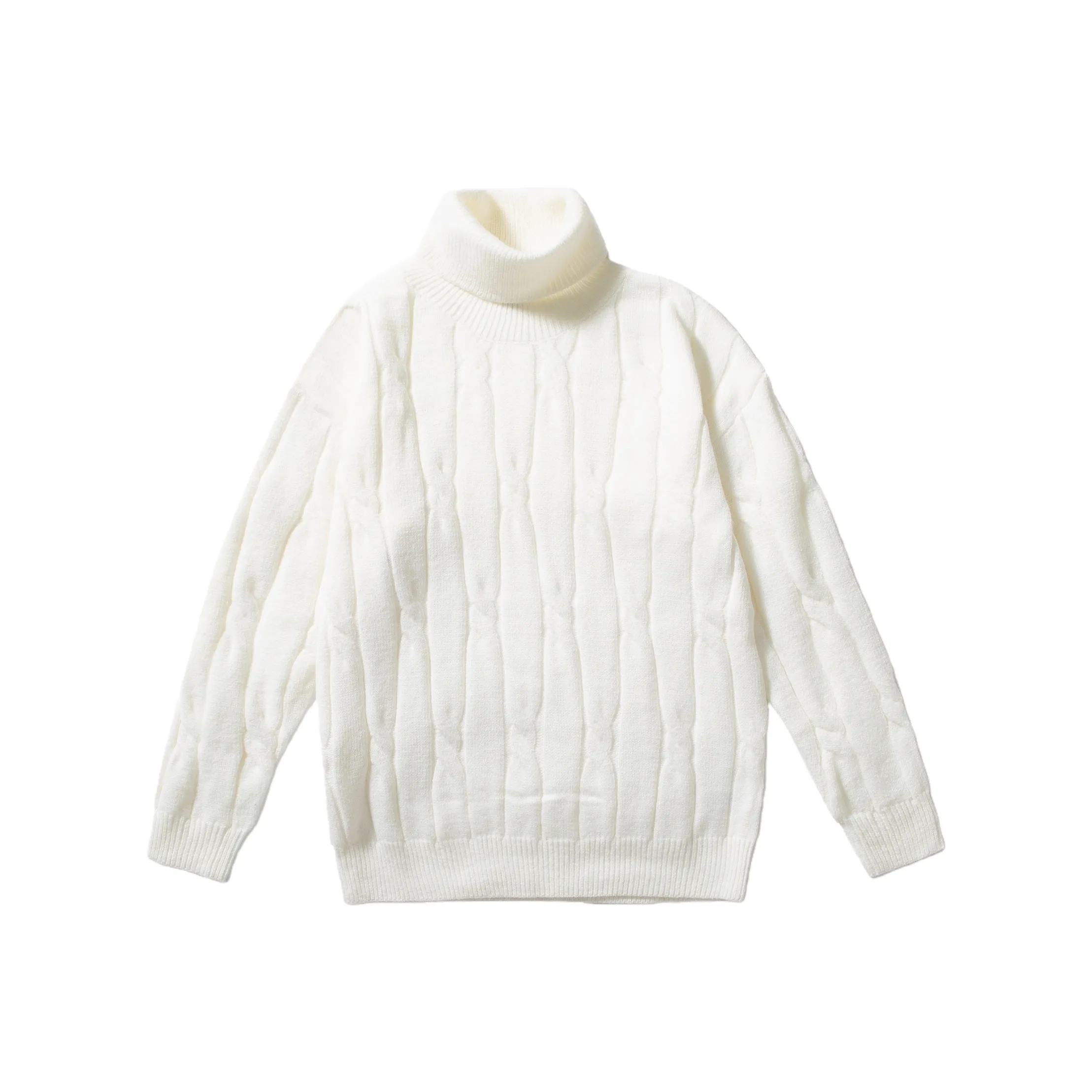 PASOK Водолазка Однотонный Свитер Унисекс