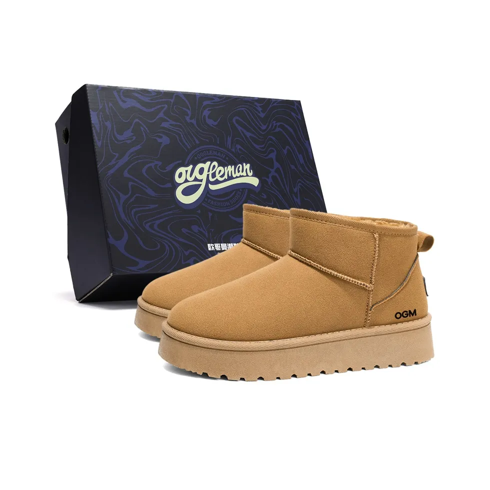 OUGLEMEN Покрытие Устойчивое к истиранию Короткие Сноубутсы Мужские