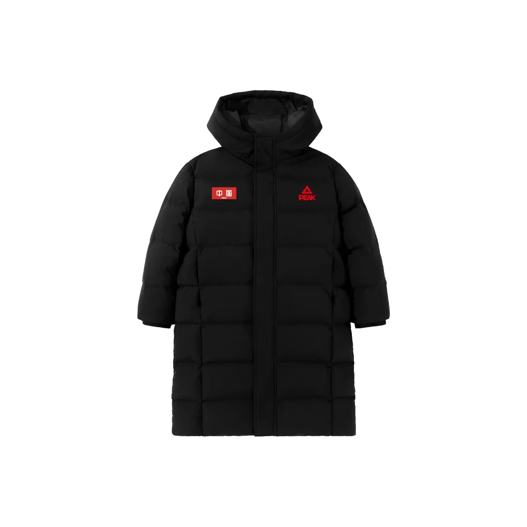 PEAK Черный PK Красный китайский Правая сторона Upper K+PK Логотип Красный K Kids Пуховые куртки