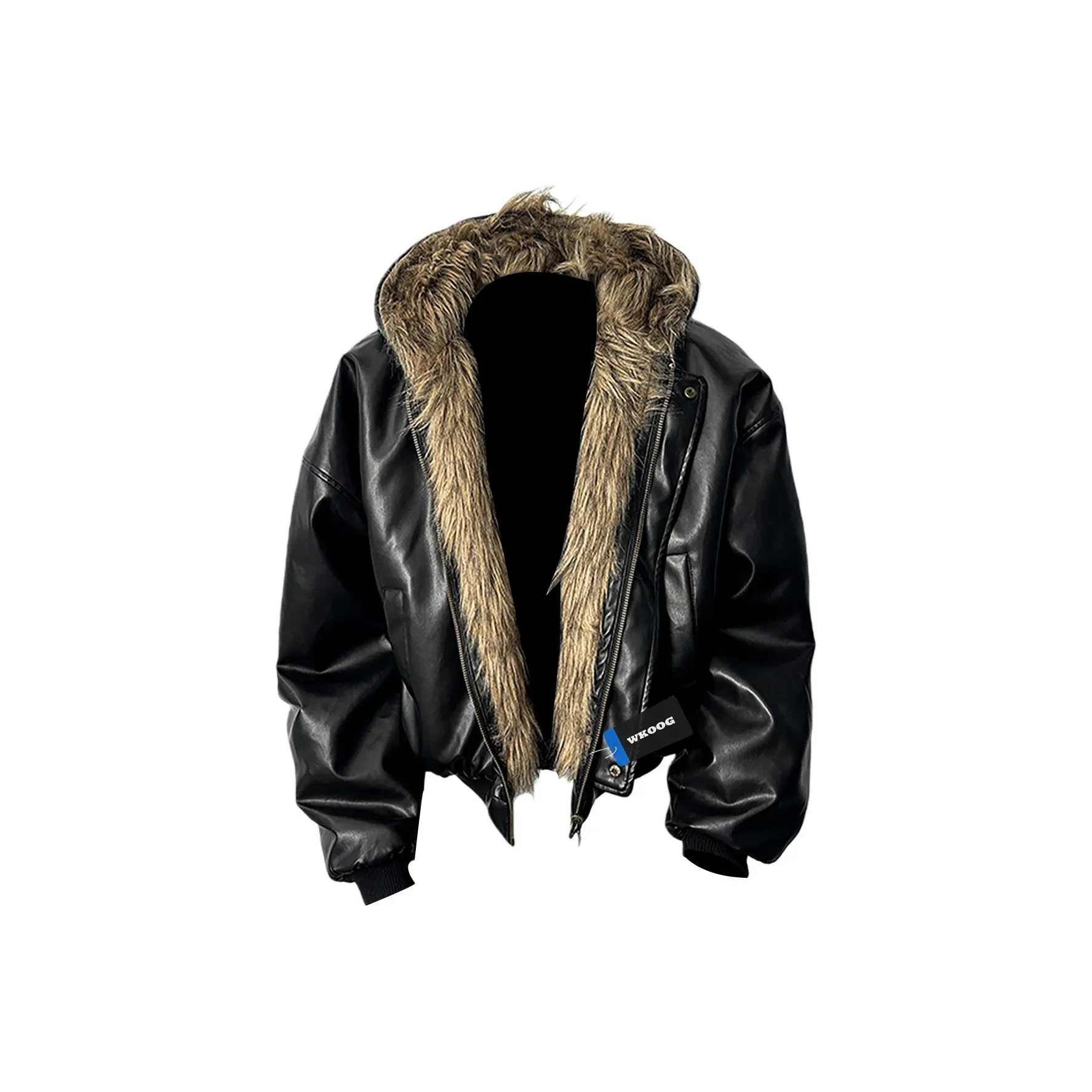 WKOOG Черный Двусторонний Унисекс Пуховики