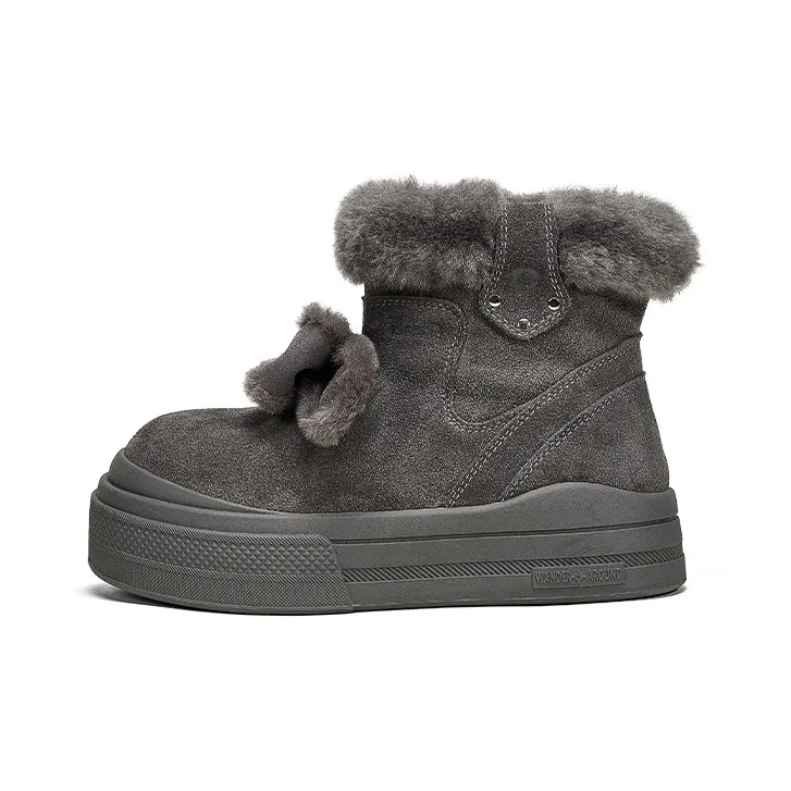 WANDER AROUND Термический Увеличивающий Высоту Противоскользящий Короткий MID Ботинки для снега Женские