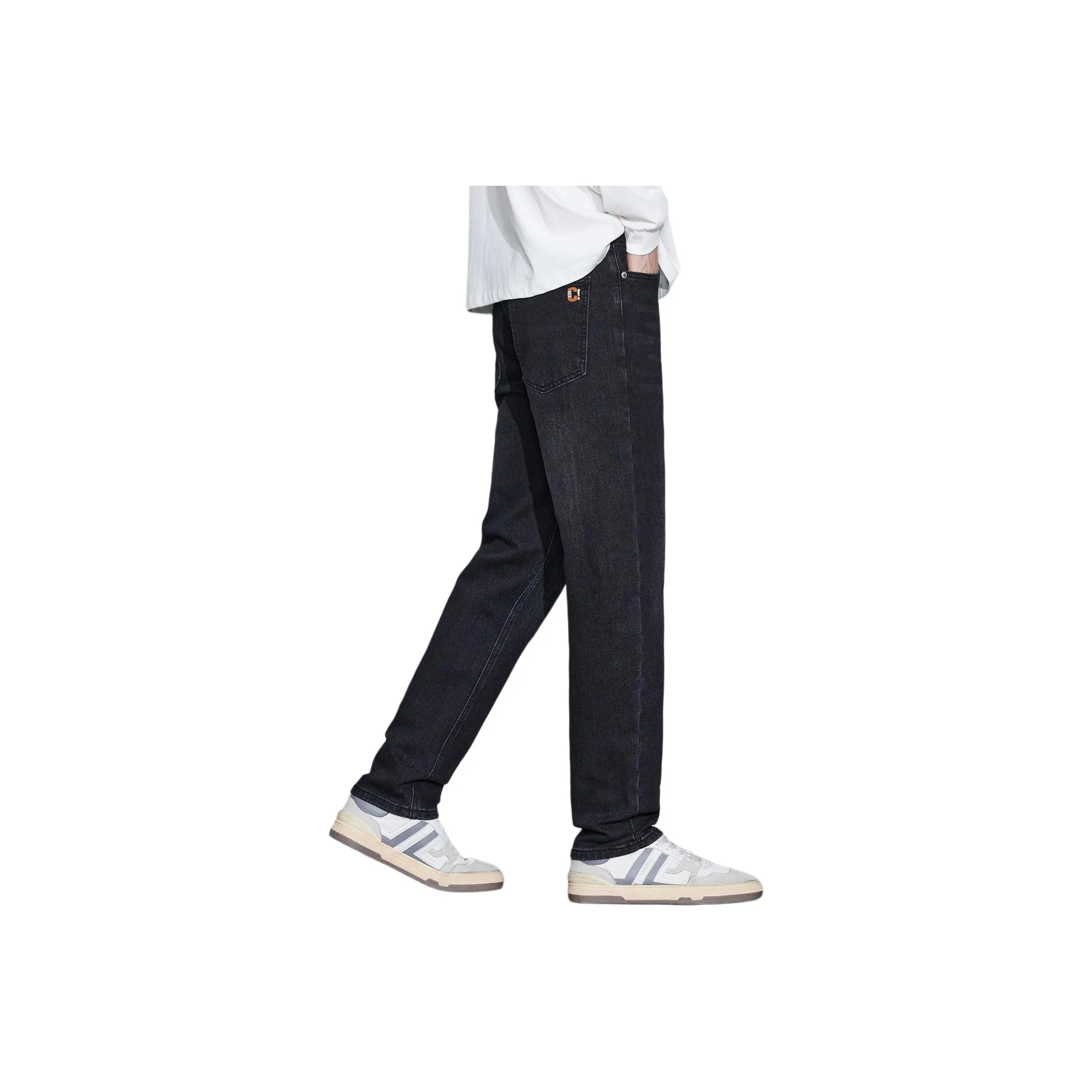 CHAORENBANG Черный [Стандартный] Мужские Джинсы