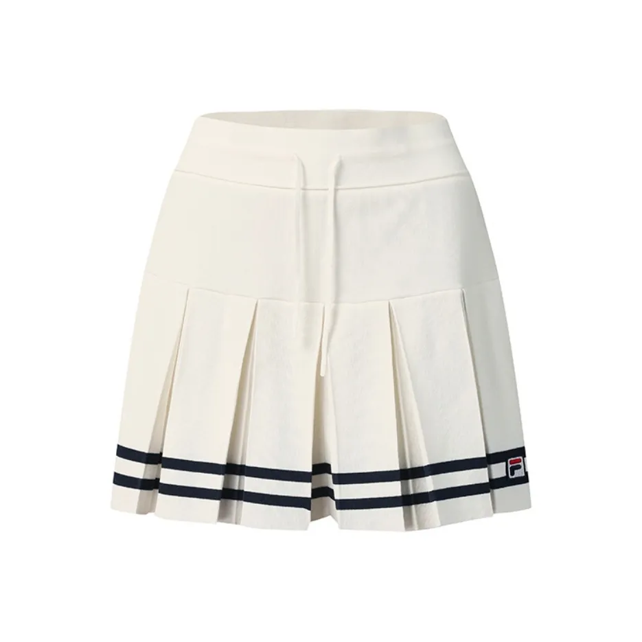 FILA Теннис Повседневные Короткие Юбки Женские Цапельно-Белый