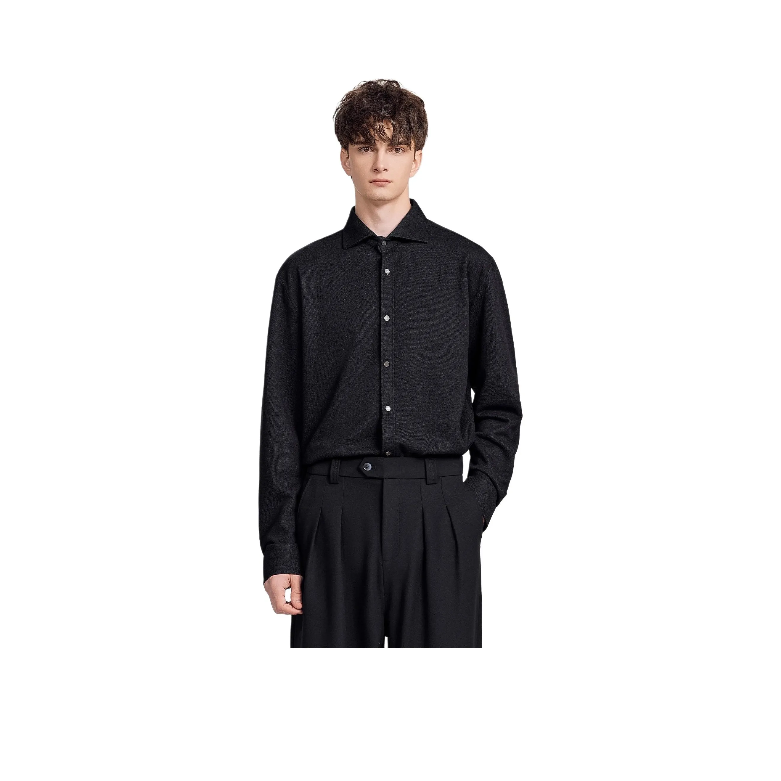 WILD LEADER Полночный черный [CW52585B86H] Мужская рубашка