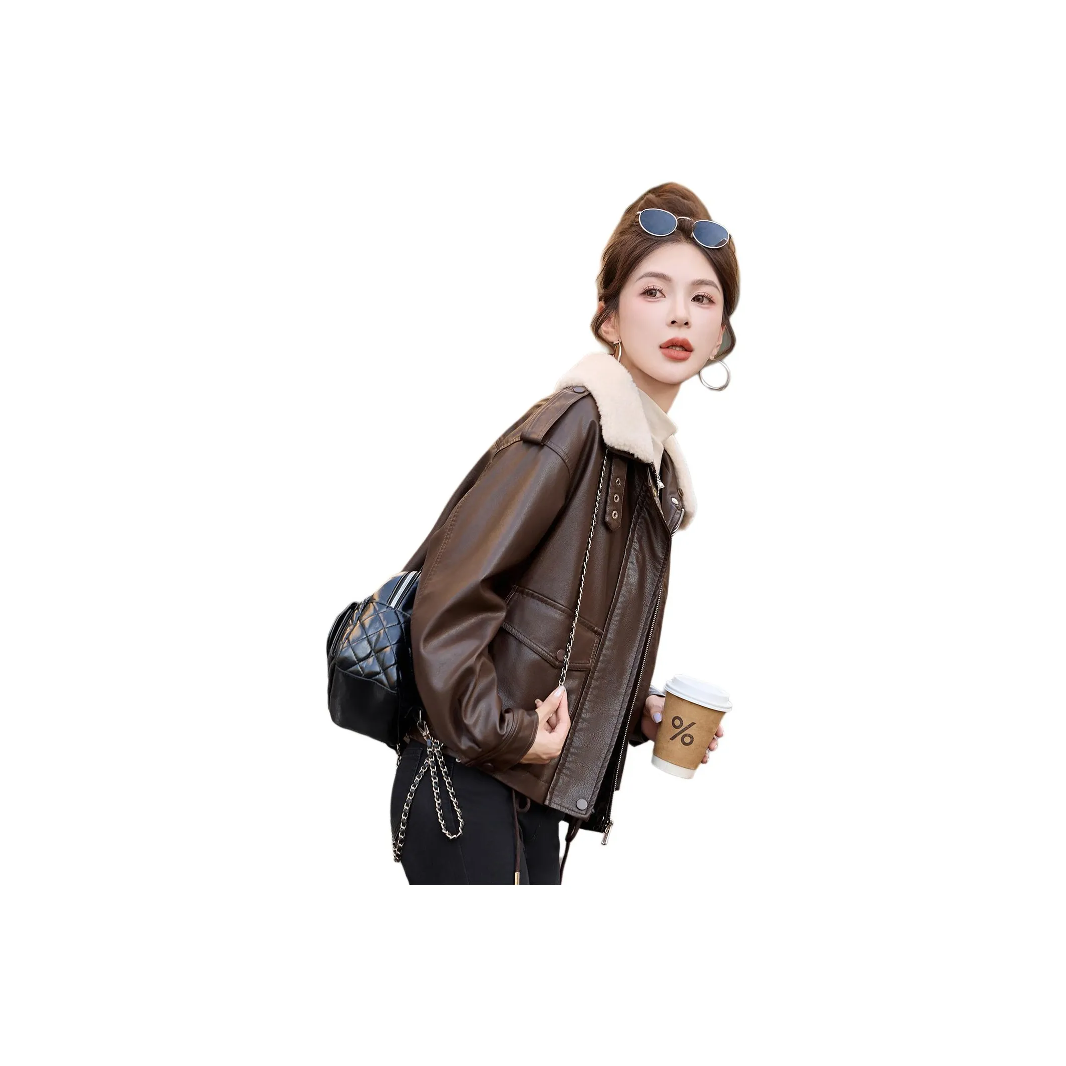 Куртка из кожи Kangaroo женская