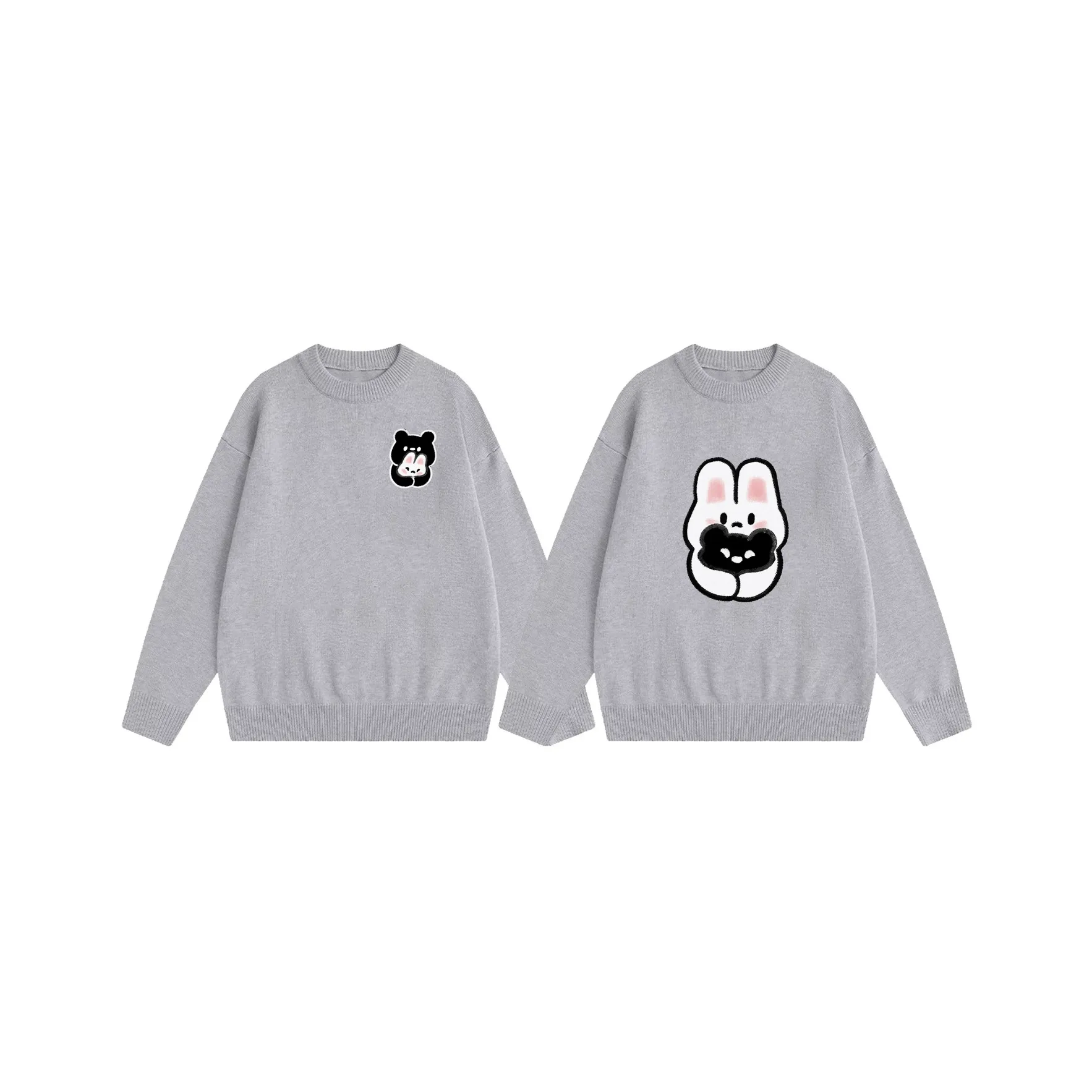TWEE OKAY Медведь And Кролик Пара Свитер Женские Парные Комплекты