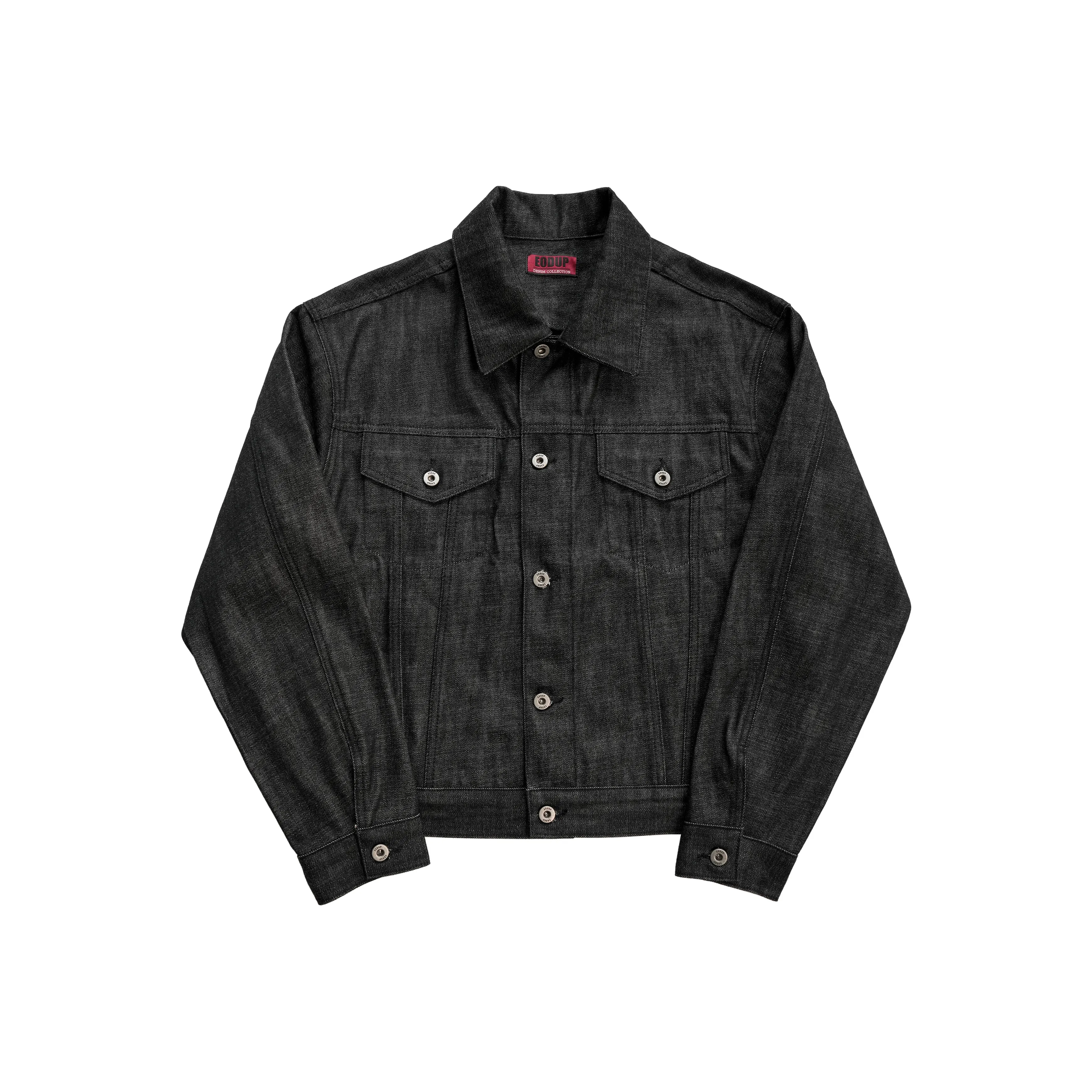 EODUP Оригинальный Черный Деним Мужские Джинсовые Куртки
