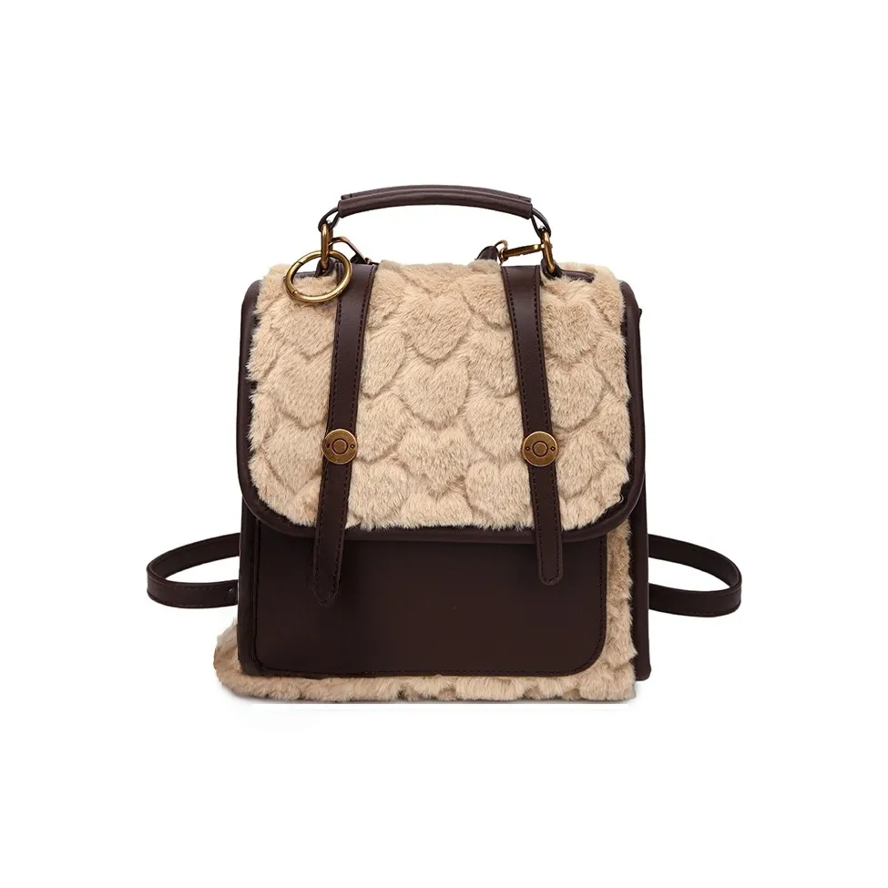 RIVMIND Флоковый рюкзак женский черный красный коричневый кофейный