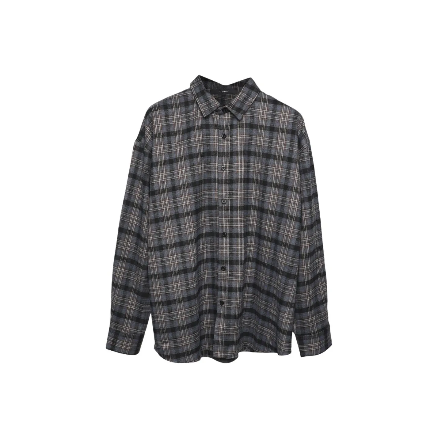 RAYSHOW Мужская рубашка в синем клетчатом узоре