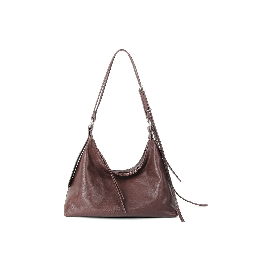 YOCAMU Растительное дубление овчина Сумка на плечо Стандартная Женская Какао-кофейный Mystery Ночной черный