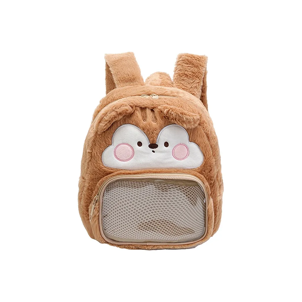 Lv Fielder Плюшевый Рюкзак Средний Белый