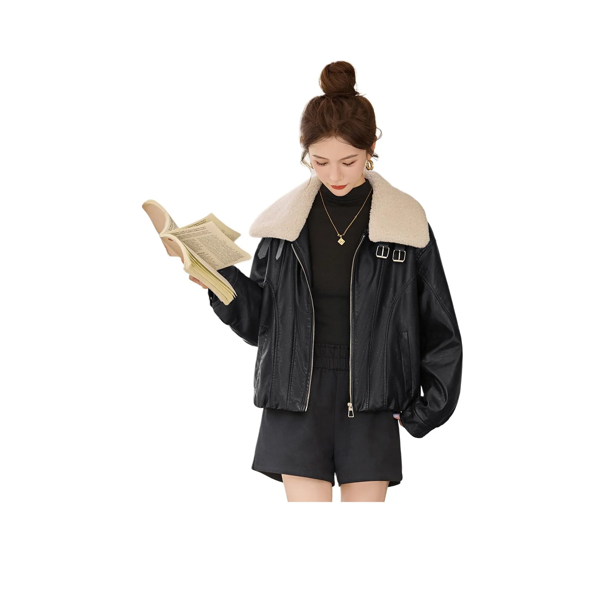 Куртка из кожи Kangaroo женская