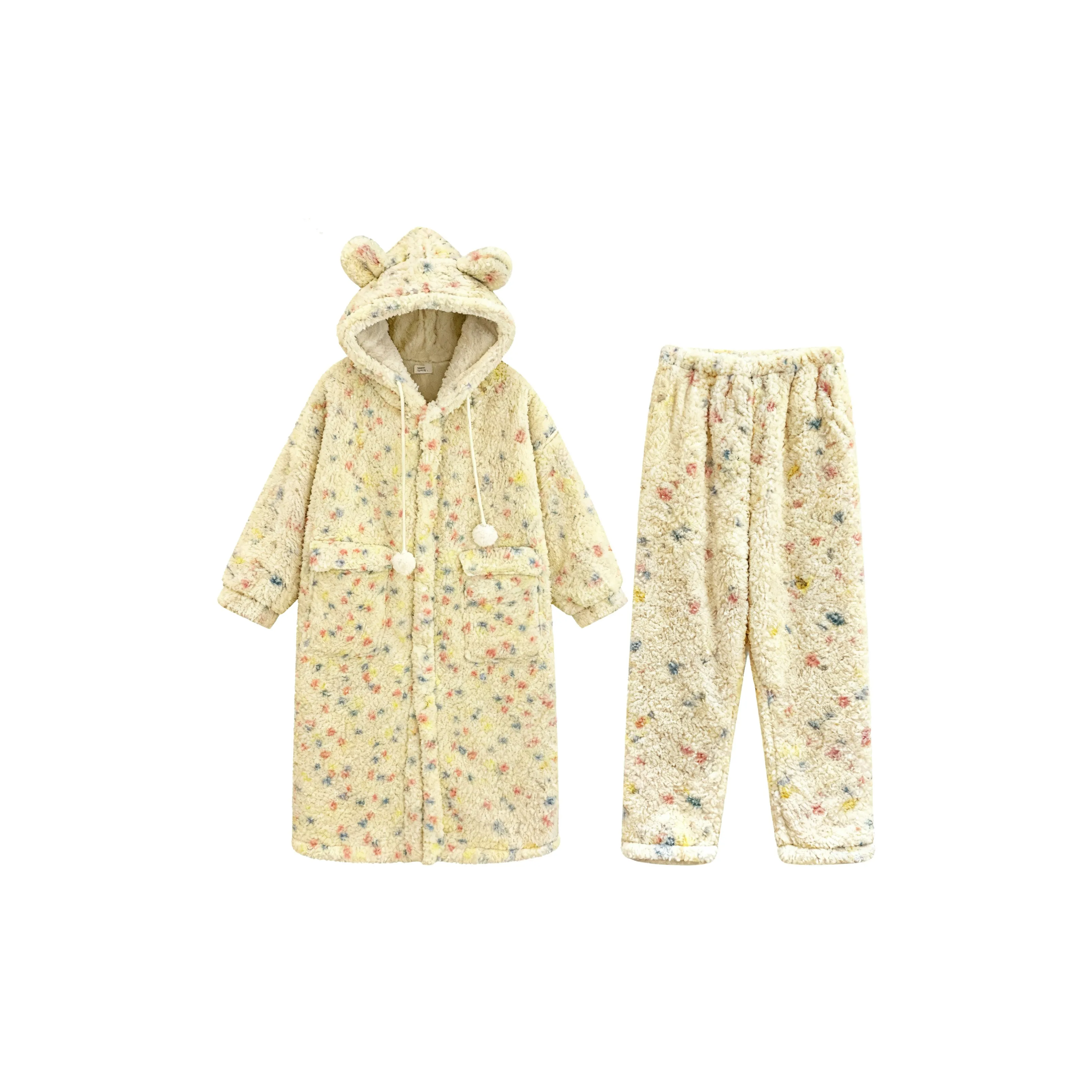 QIAOYUN Пижамный халат комплект женский