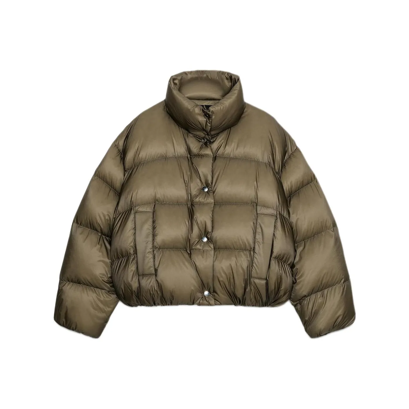 ZARA Khaki Женские Пуховики