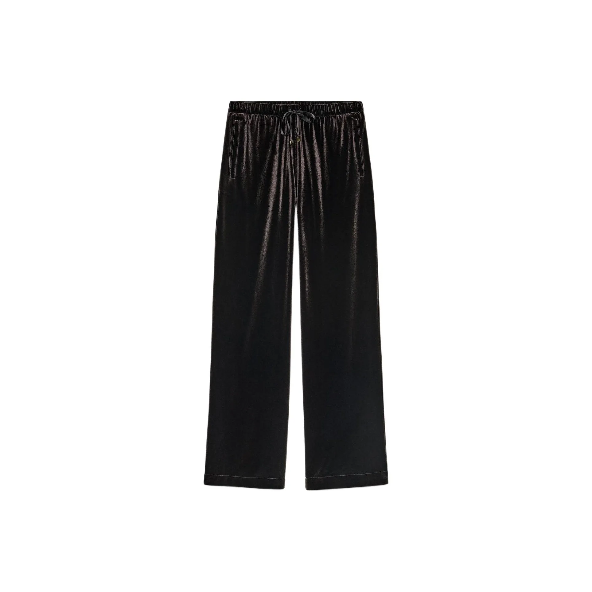 ZARA Темно-коричневые женские повседневные штаны