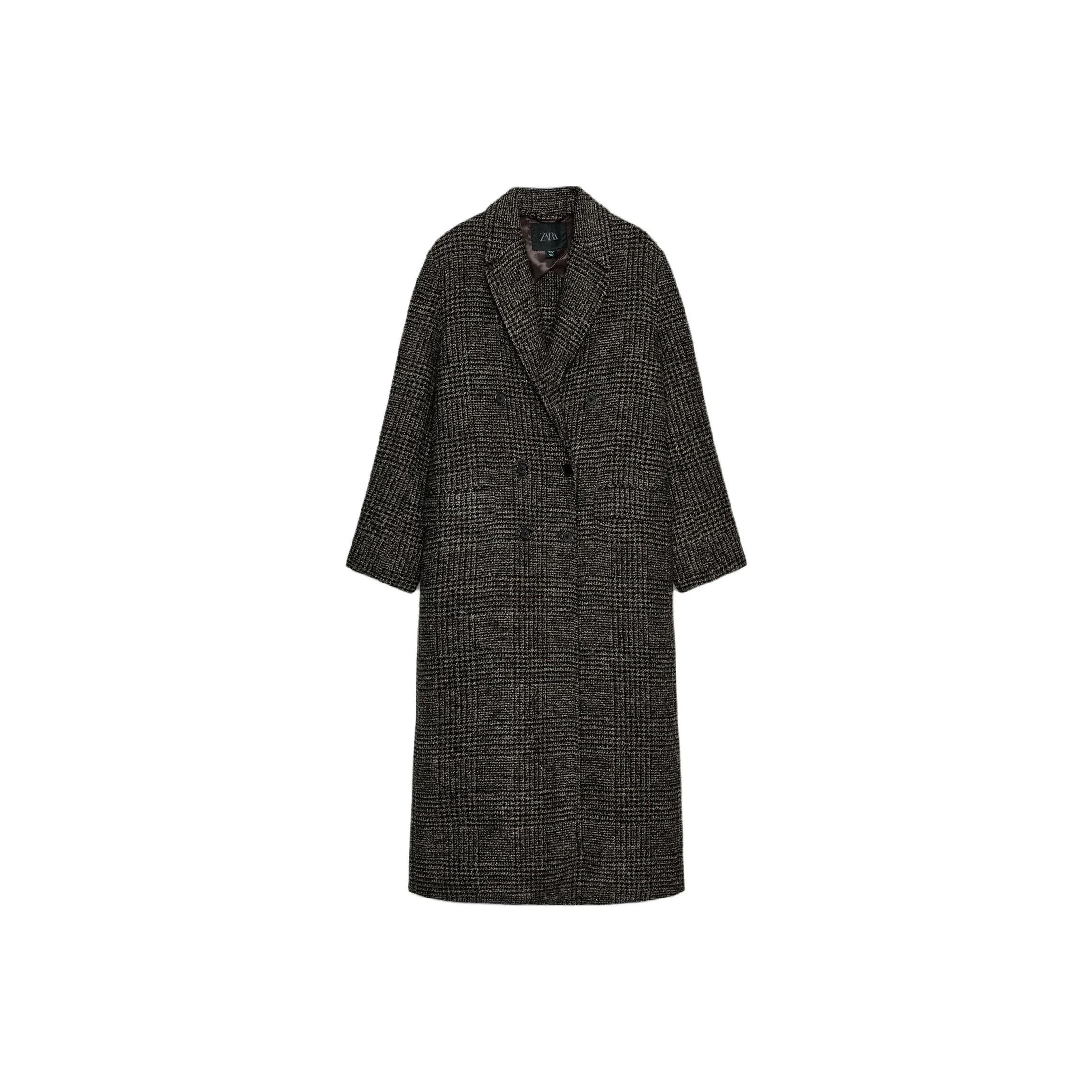 ZARA ZW Series Темно-коричневое женское пальто