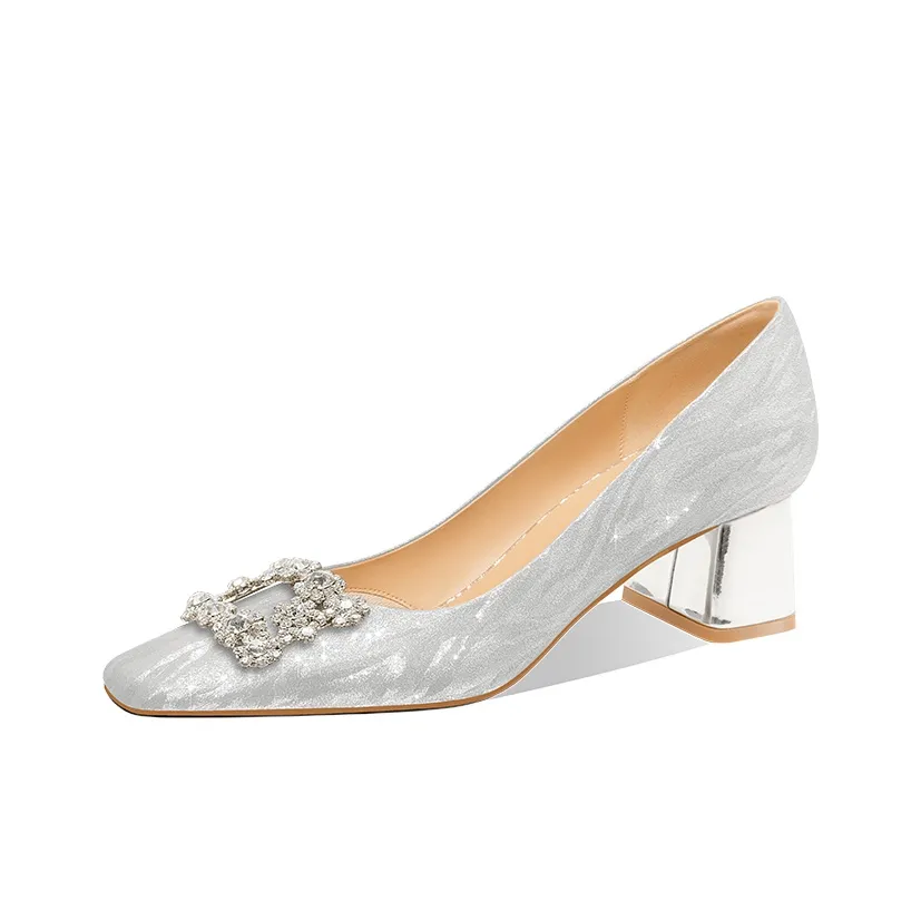 LOLY Грубый каблук Высокие каблуки Женские Серебряные