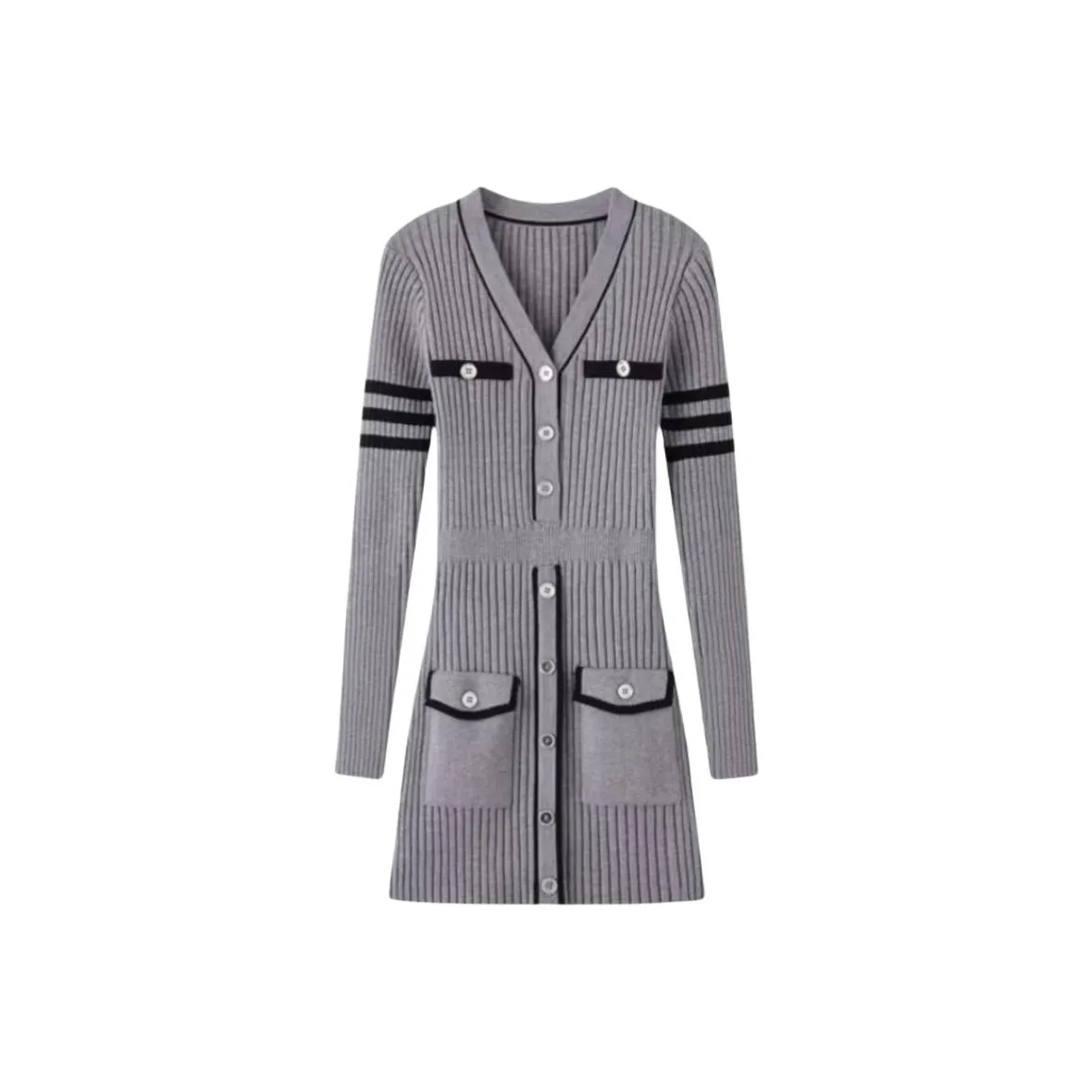 GUOZHEN Длинное платье с длинными рукавами женское