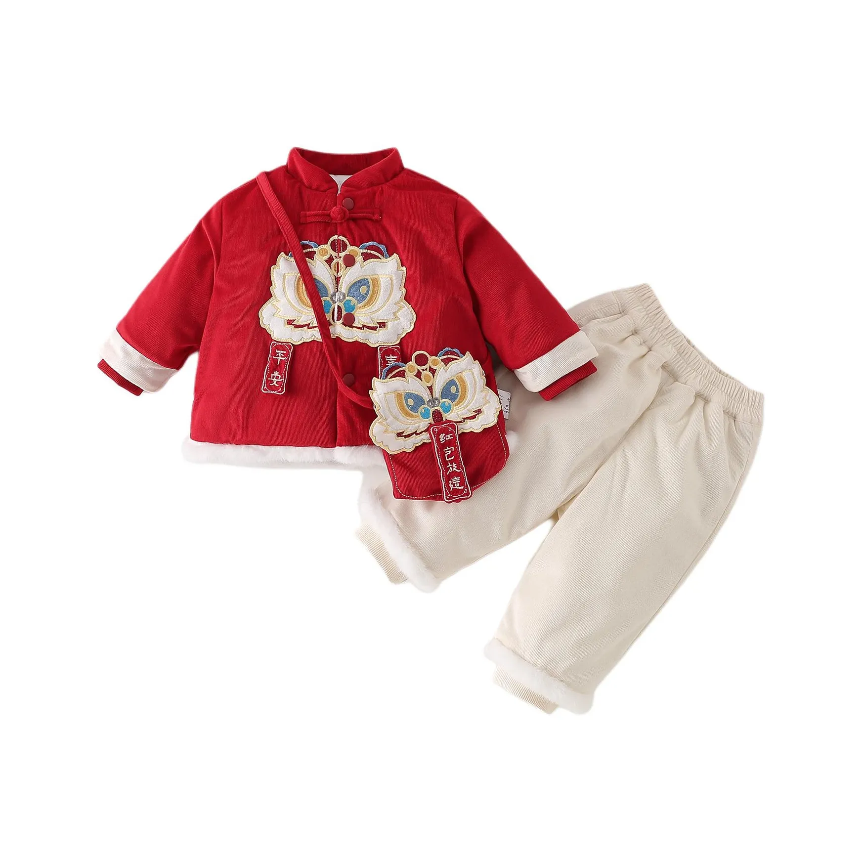 XiaoJinBu Детские комплекты одежды в китайском стиле для младенцев и малышей