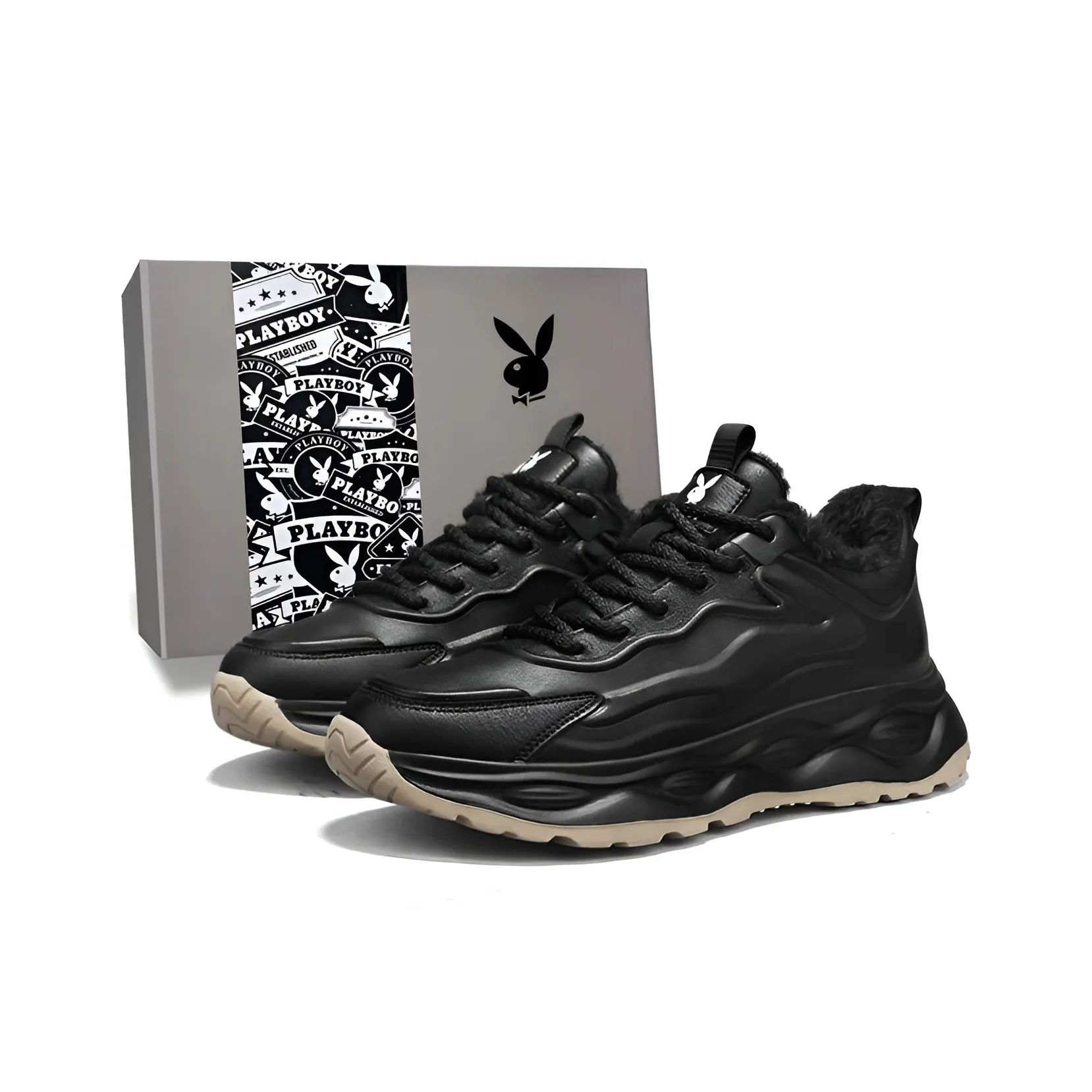 Playboy Амортизация Покрытие Устойчивость к истиранию Противоскользящий Низкий Топ Толстая подошва Мужские