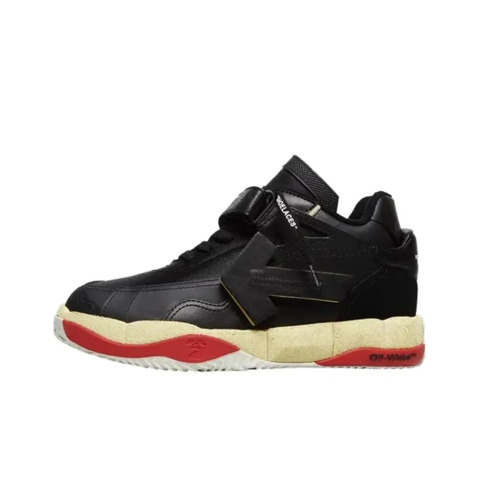 OFF-WHITE Skateboard Shoes Men Mid-Top Black