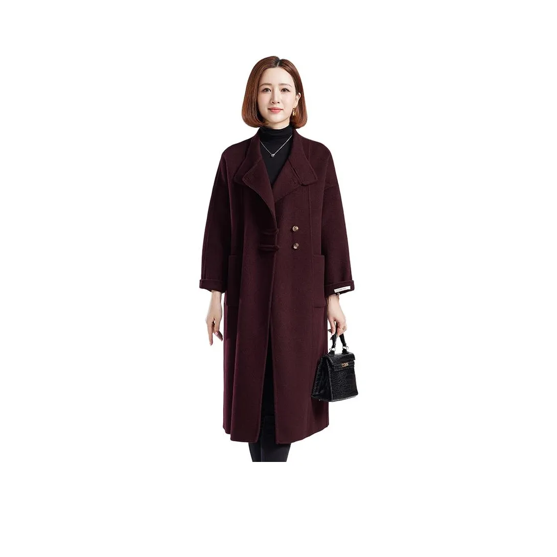 H YXIANG Фиолетовое Женское Пальто