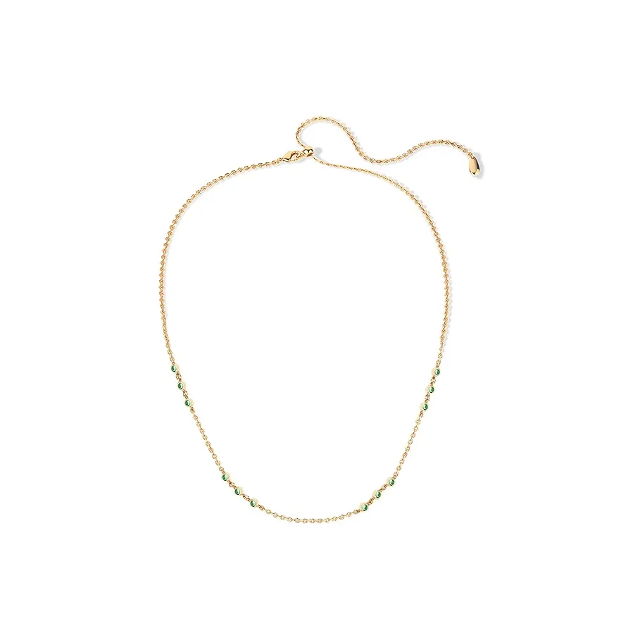 Retro Chic Brass Gold Plated с Зеленым Nano Камнем Деревом OF Life Ожерелье Женское