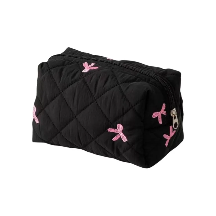 Geanno Кремовый Бант Лоскутное шитье Косметичка Стильная Путешественная Сумка для туалетных принадлежностей Сумка для хранения косметики Портативная Сумка