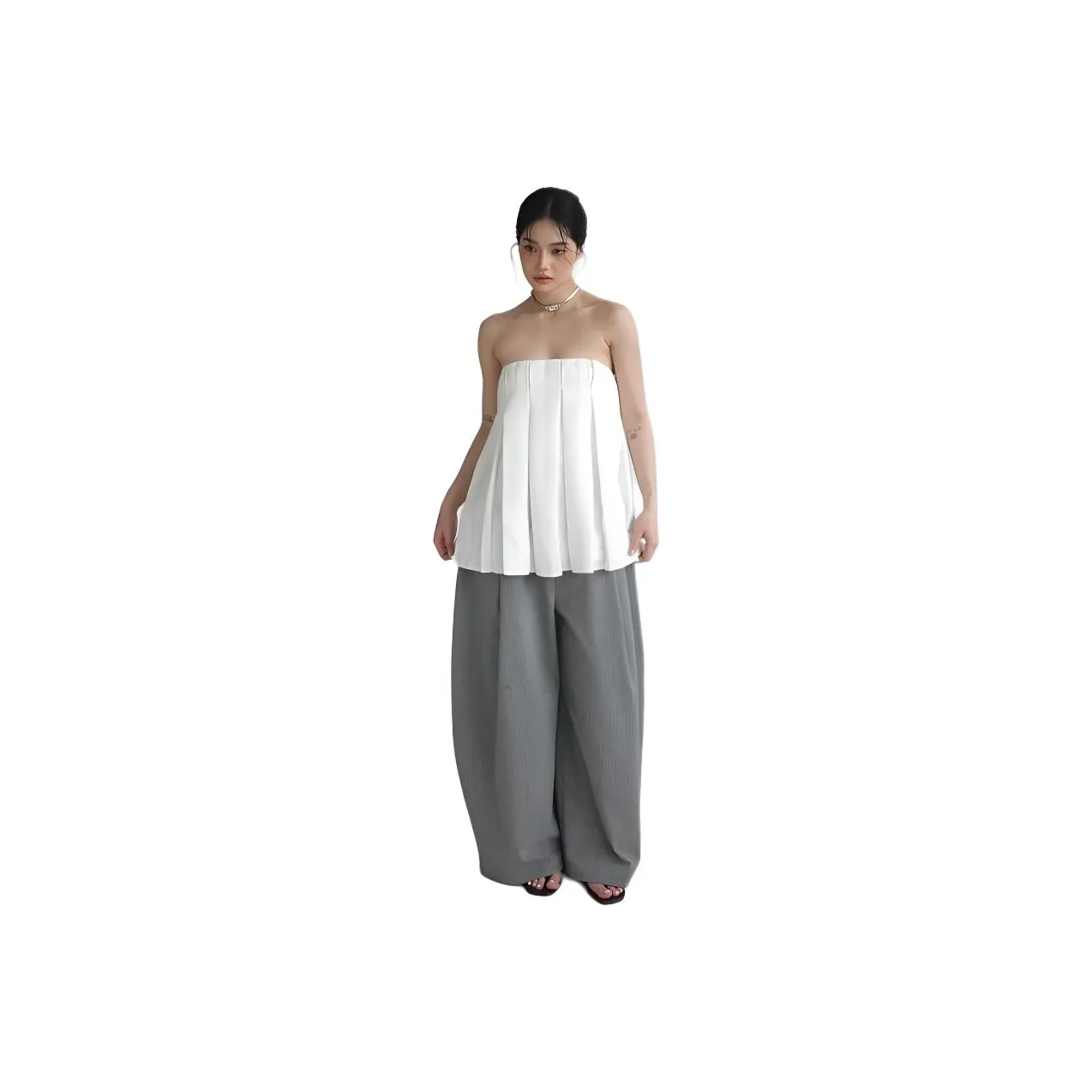 FTTHR Белый Женский Топ без бретелек