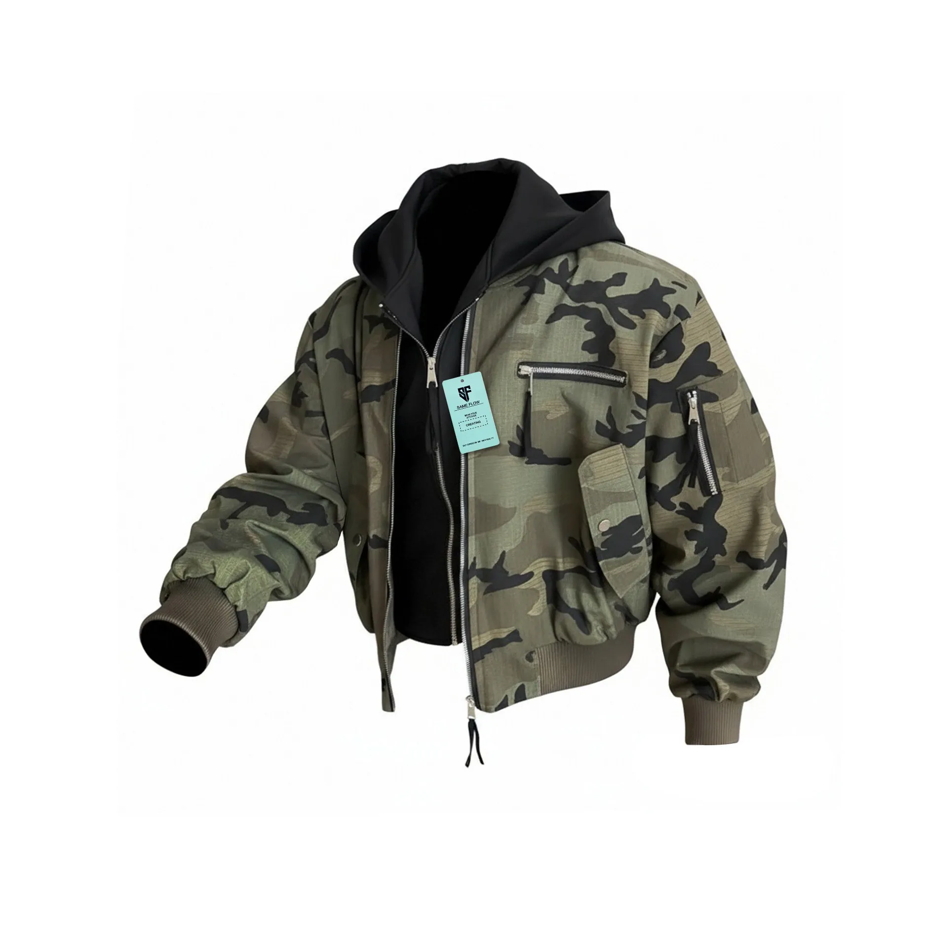 SAME FLOW Камуфляж Унисекс Куртки