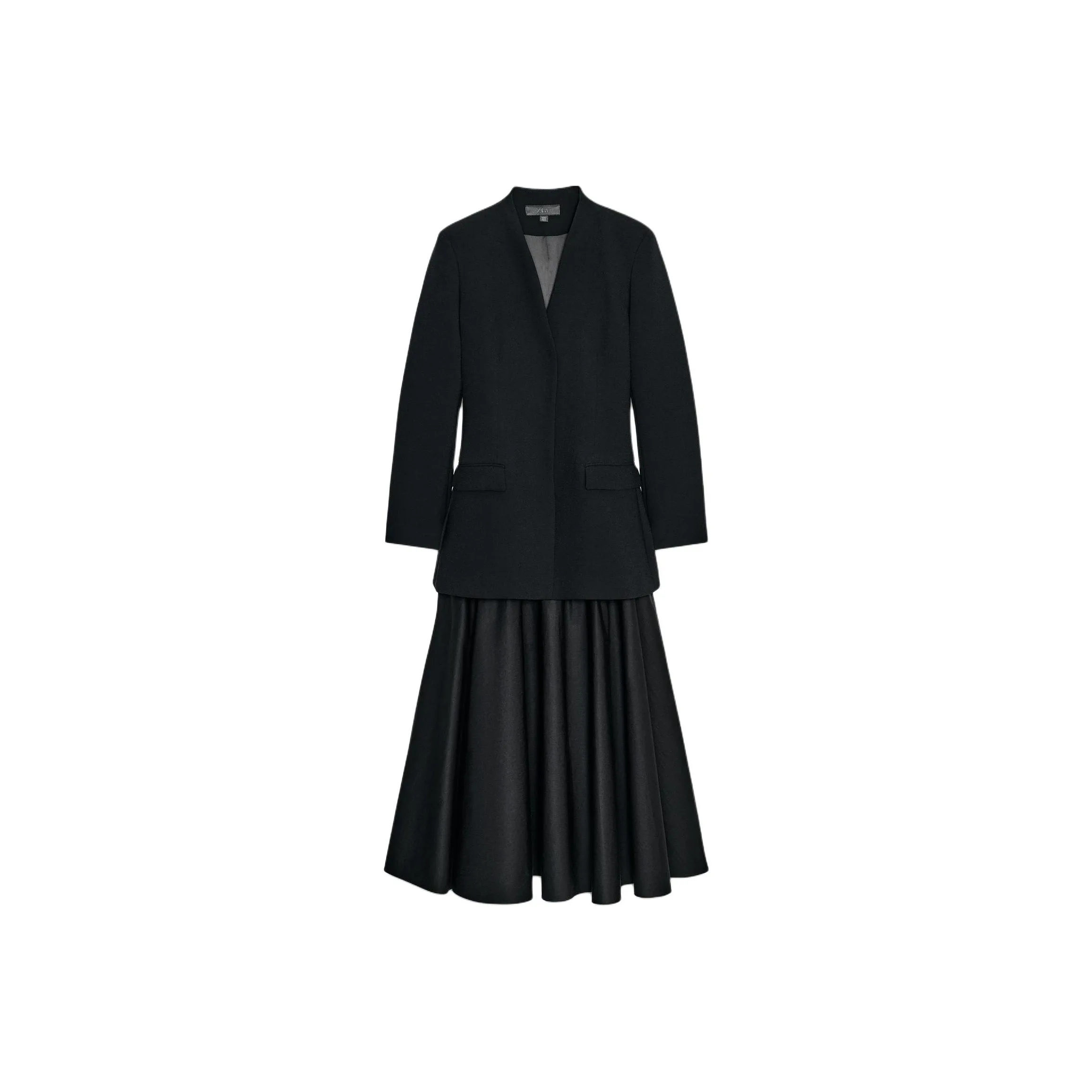 ZARA ZW Series Длинное платье с длинными рукавами женское