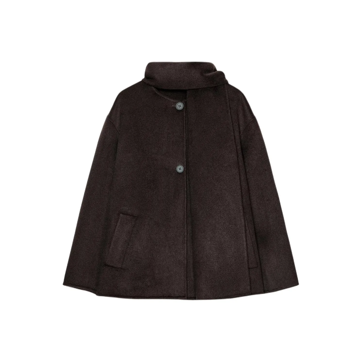 ZARA Коричневый Женский Пальто