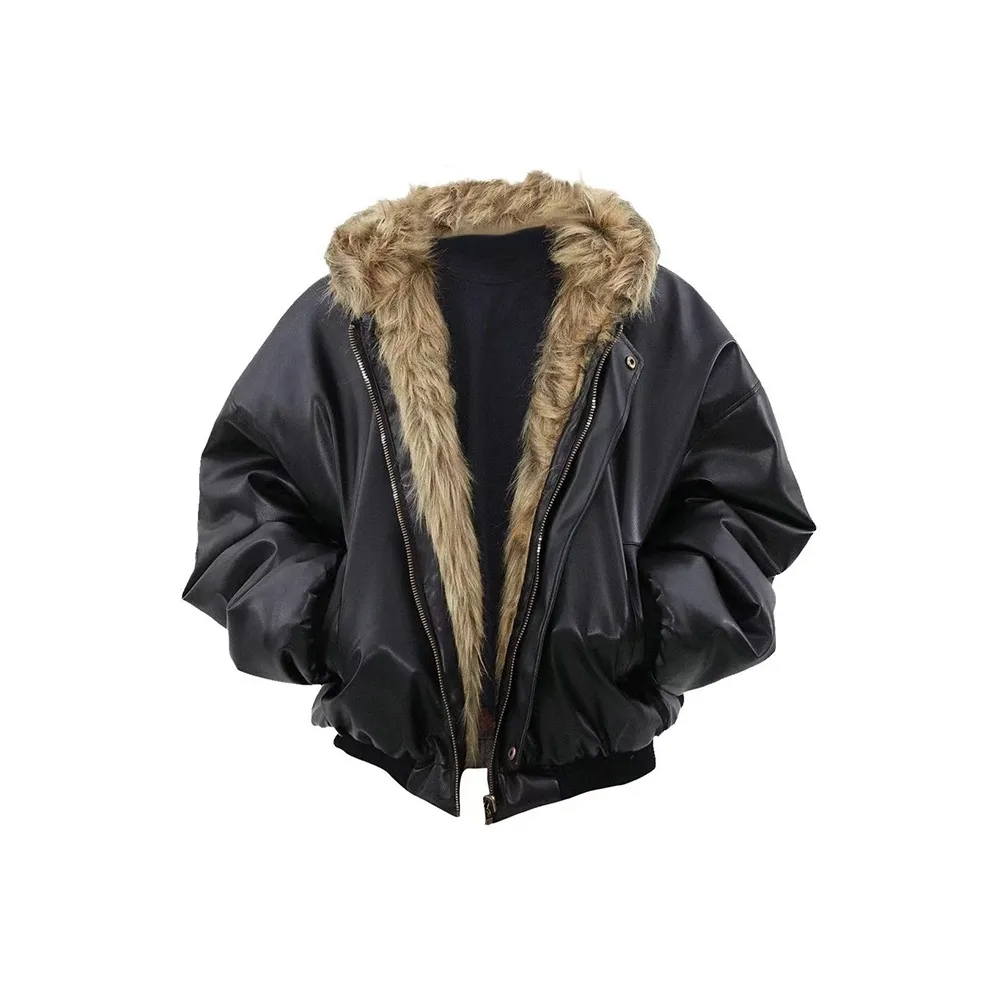 RE Черный [Высокое качество двойная сторона утолщенный] Унисекс пуховики