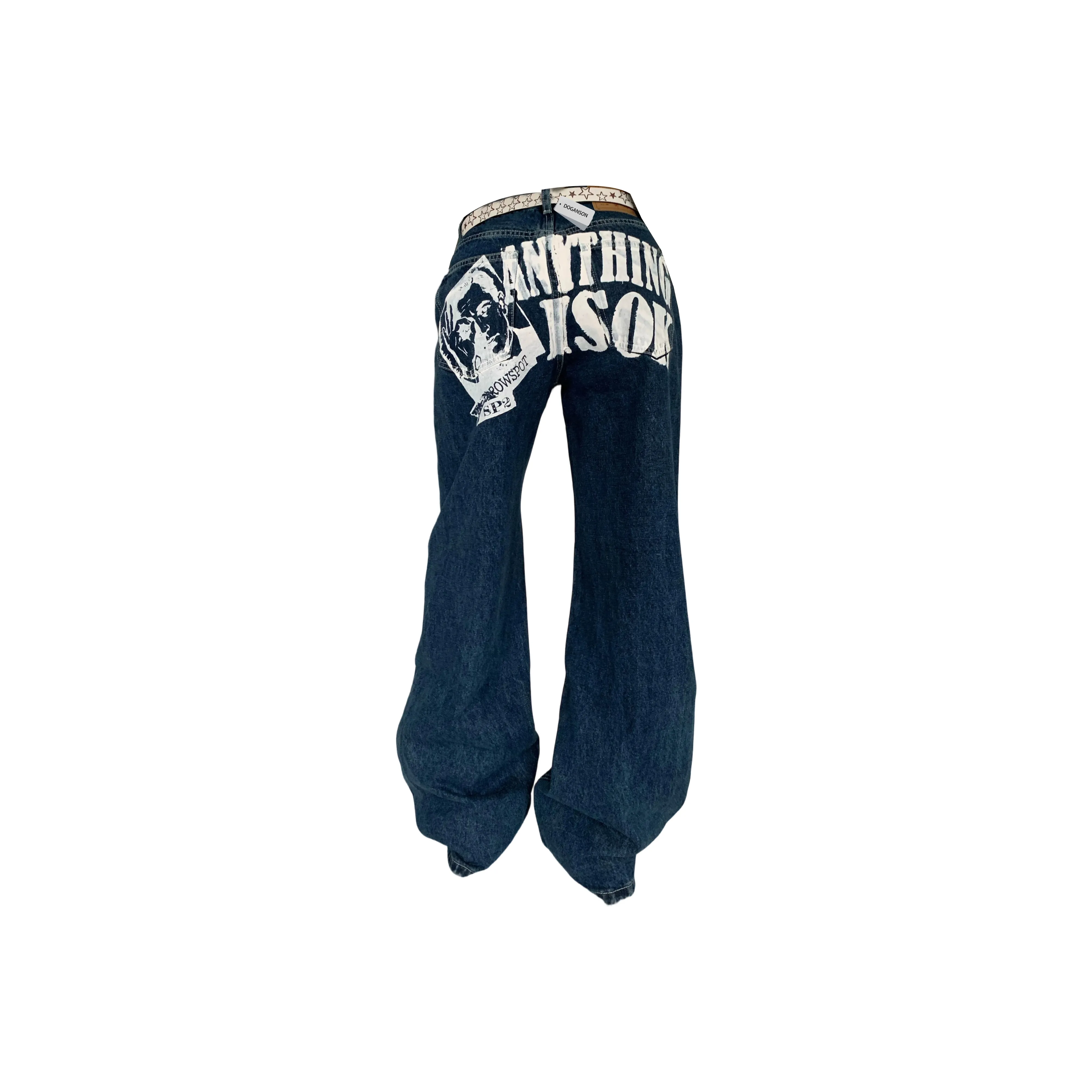 DOGANSON Синий [Нет Этикетки Версия] Унисекс Джинсы